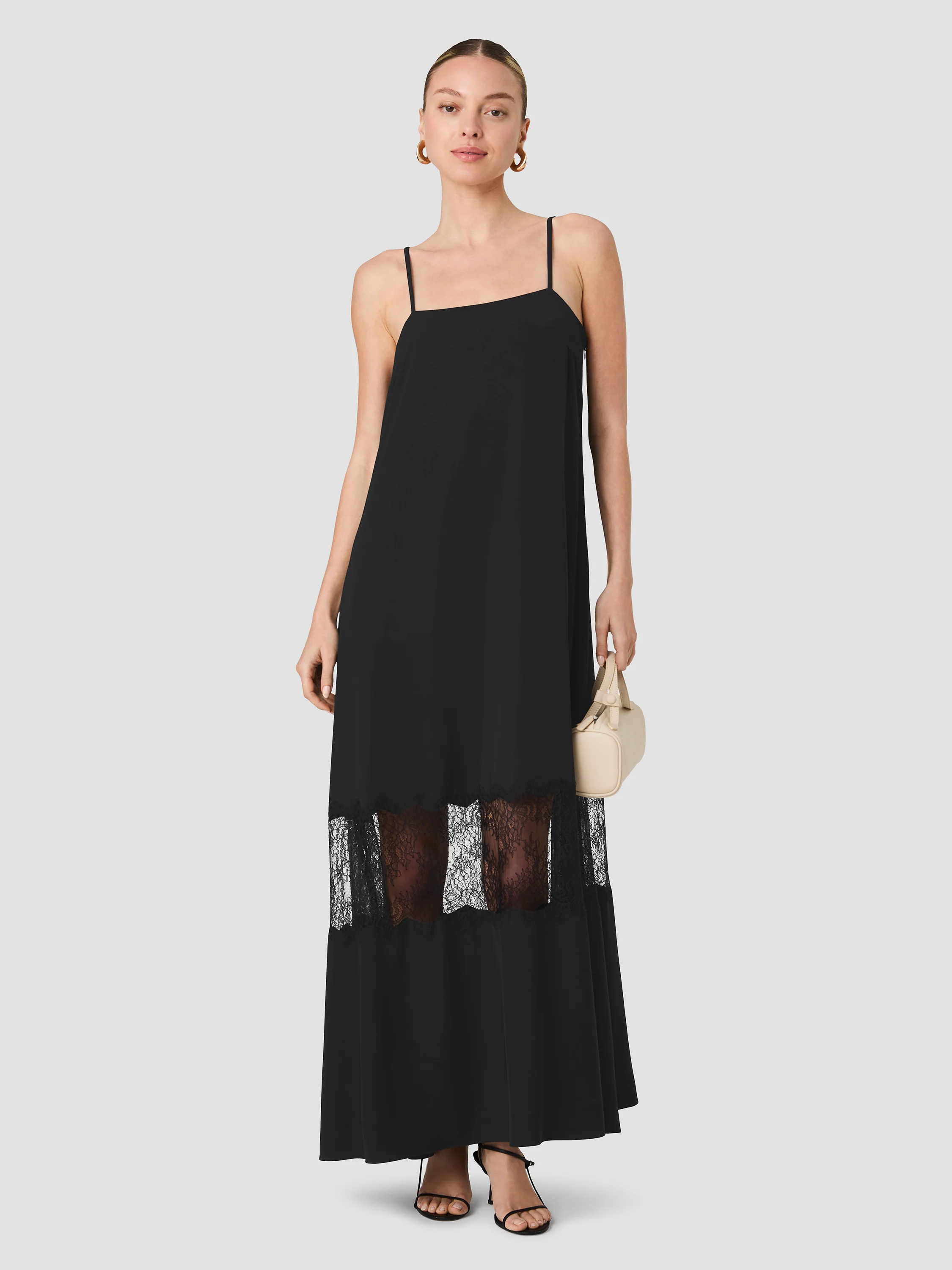 QUINN CREPE LACE MAXI DRESS - Image 2