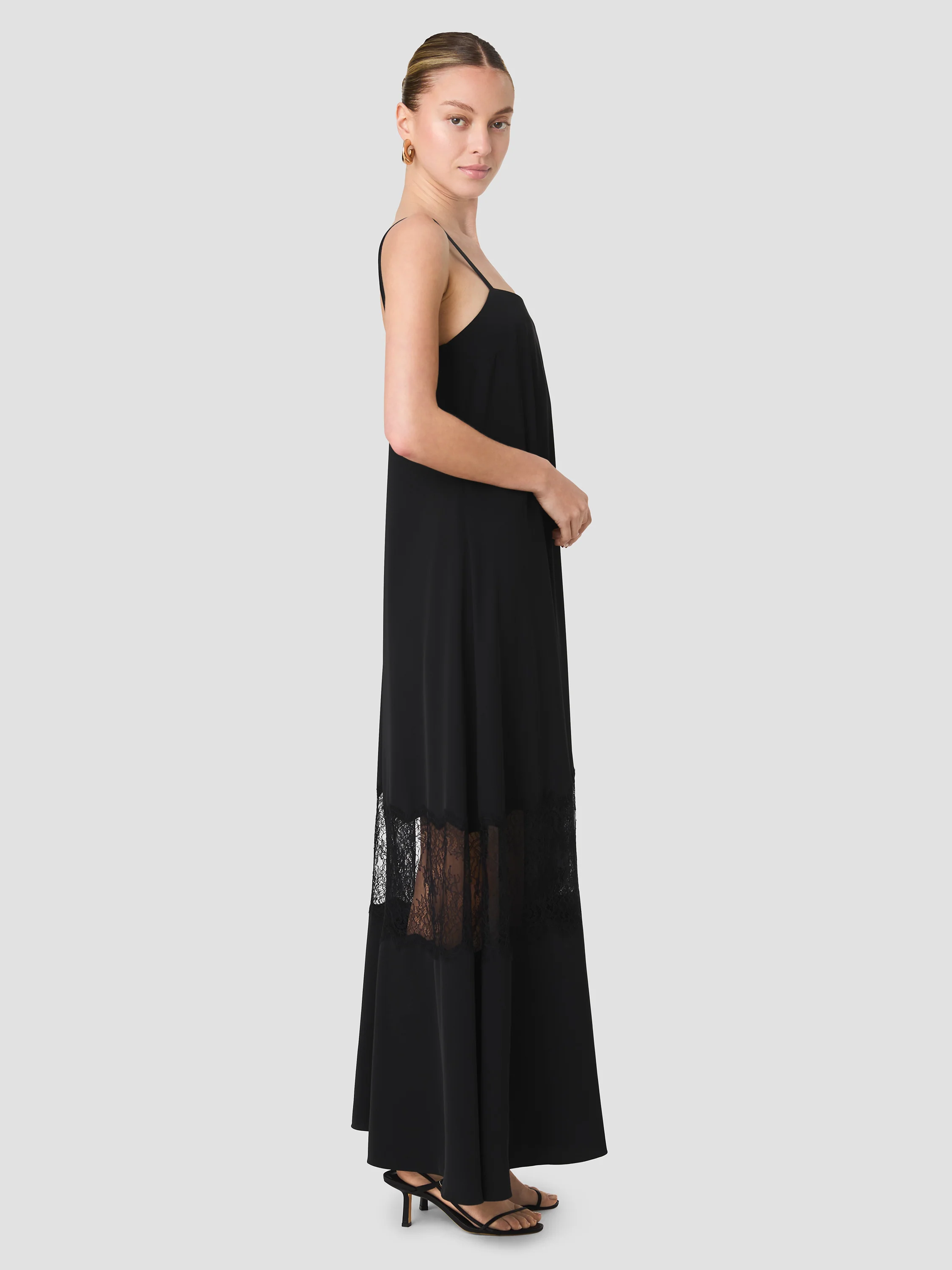 QUINN CREPE LACE MAXI DRESS - Image 5