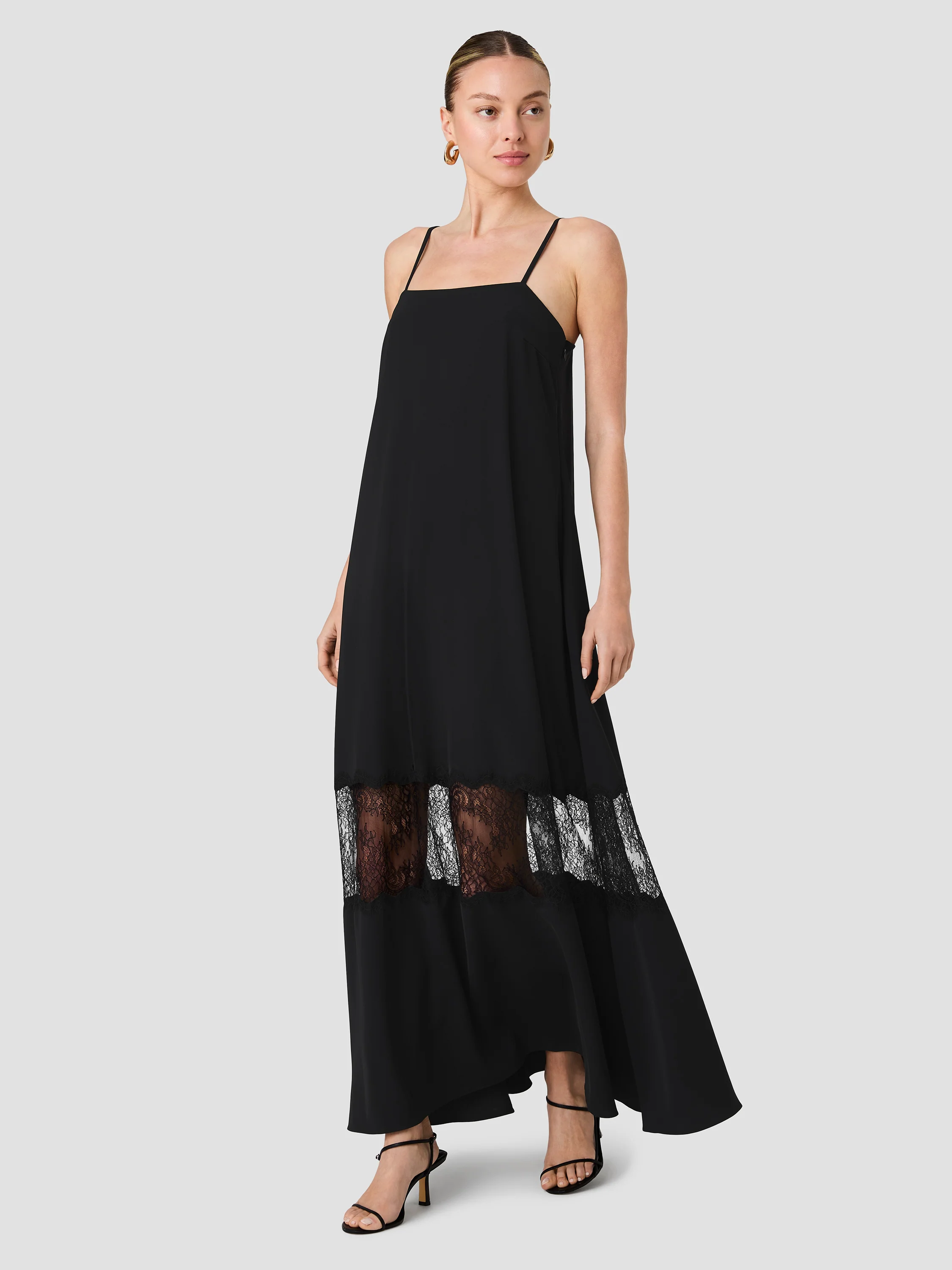 QUINN CREPE LACE MAXI DRESS - Image 7