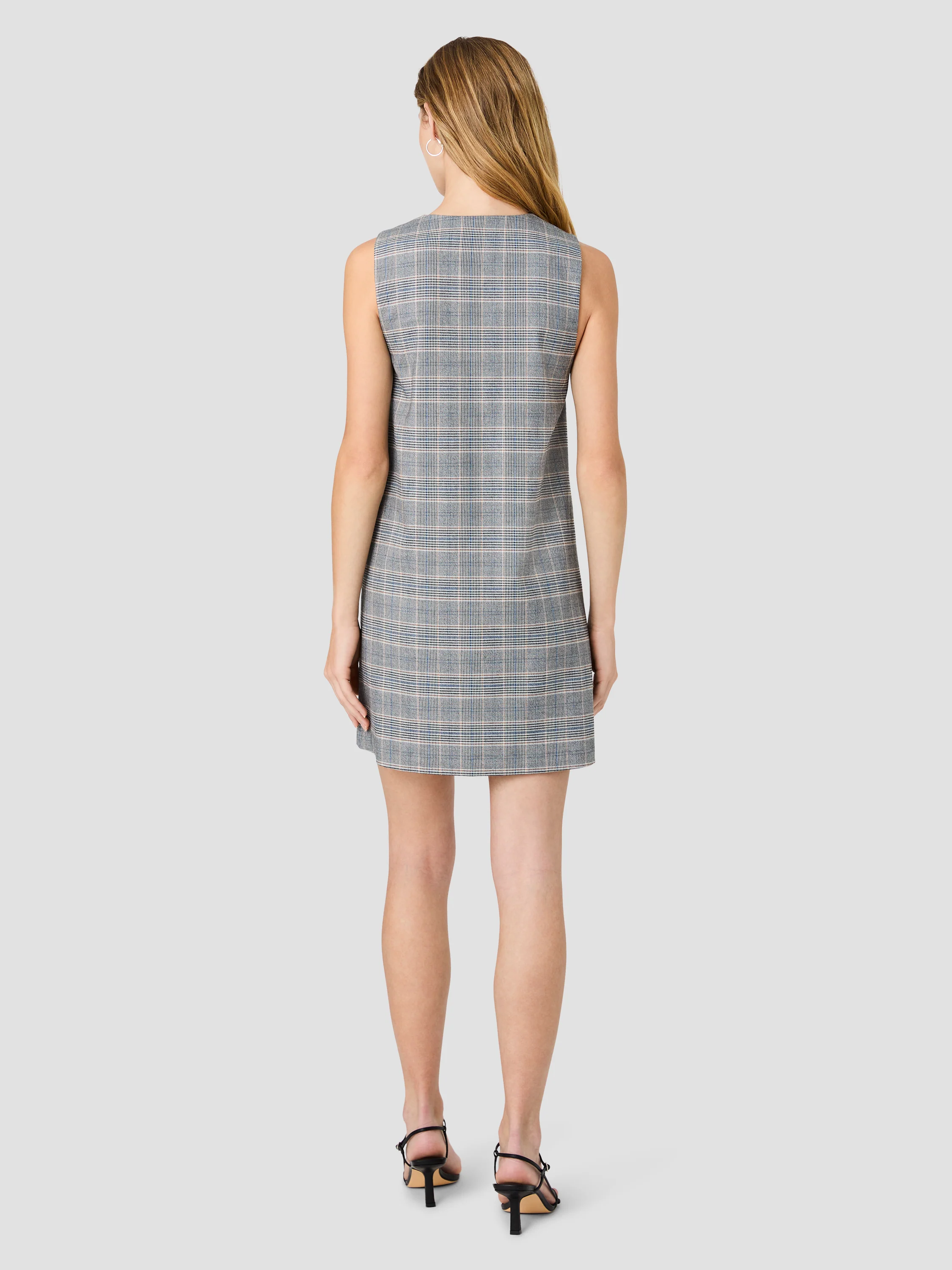 MATTEO PLAID A-LINE MINI DRESS - Image 4