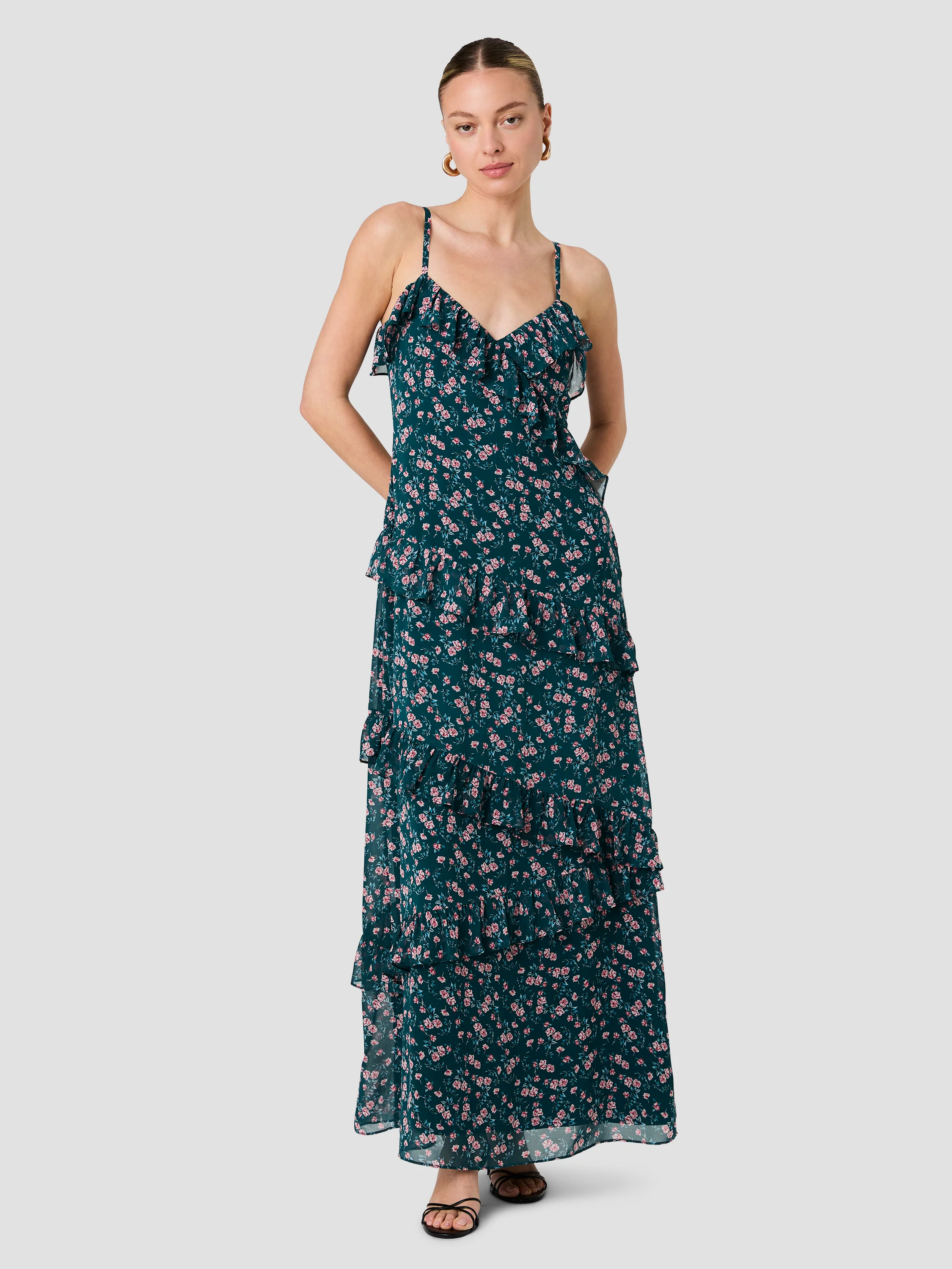 MARINA LUCIA FLEUR RUFFLE MAXI DRESS - Image 2