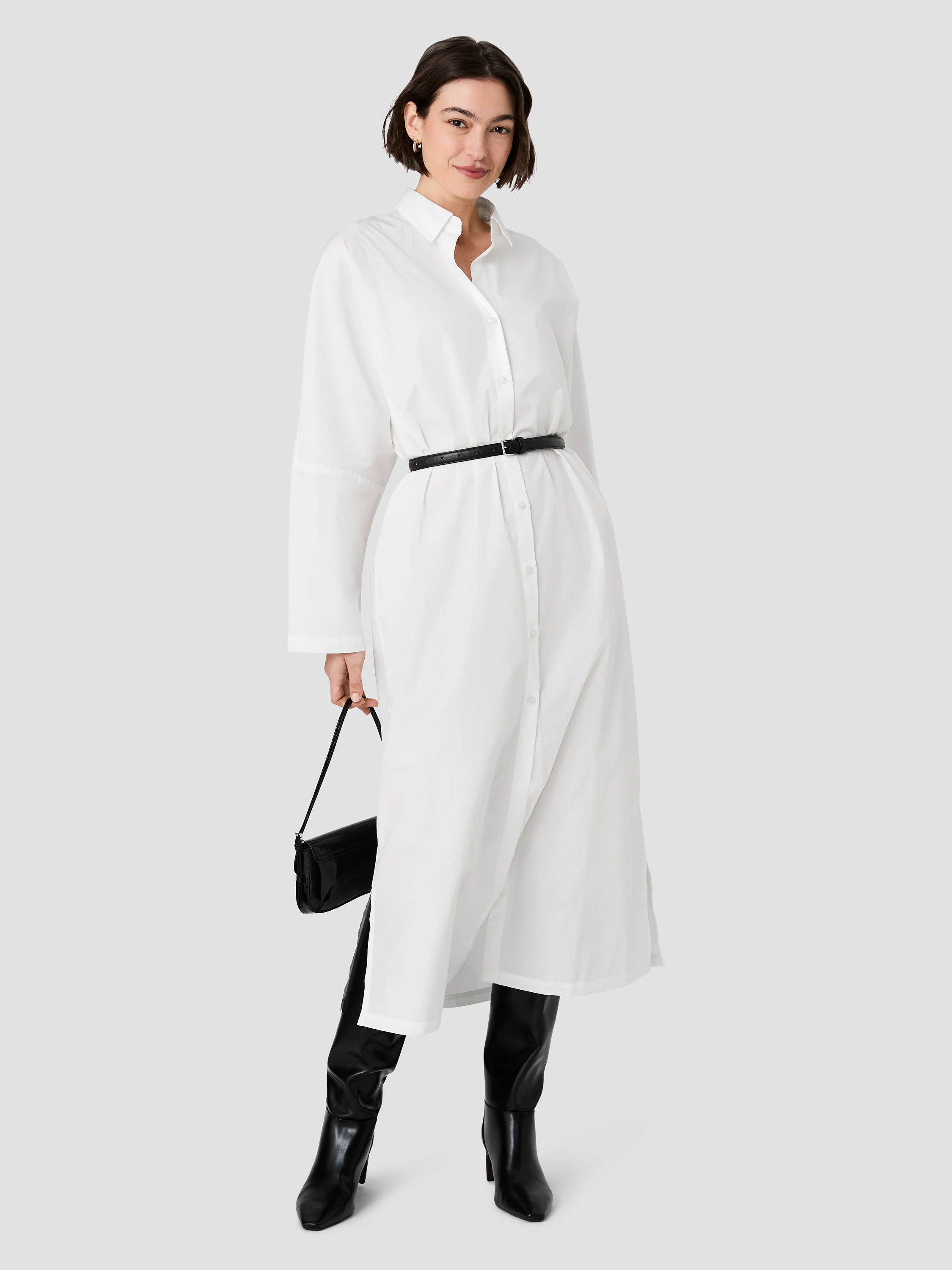 CAMBRIA COTTON MAXI SHIRT DRESS