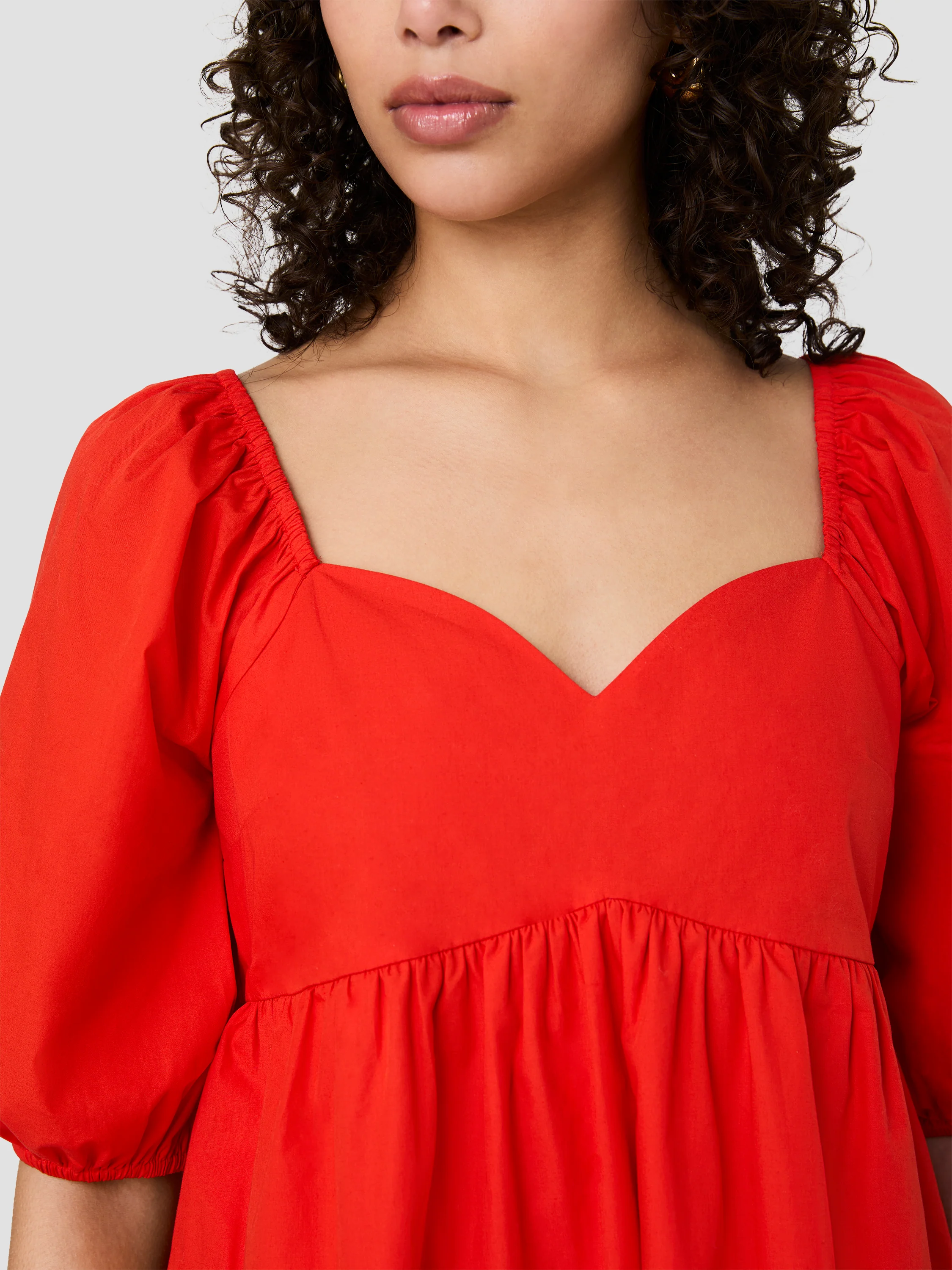 CAMBRIA COTTON PUFF SLEEVE MINI DRESS - Image 3