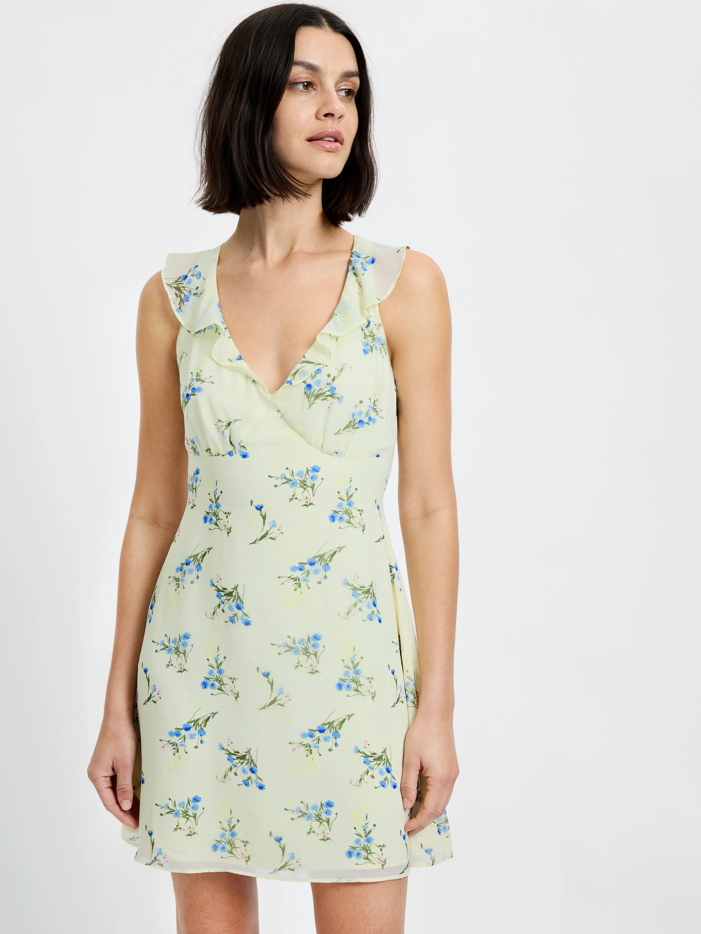 MARINA SILKY FLEUR MINI DRESS - Image 2