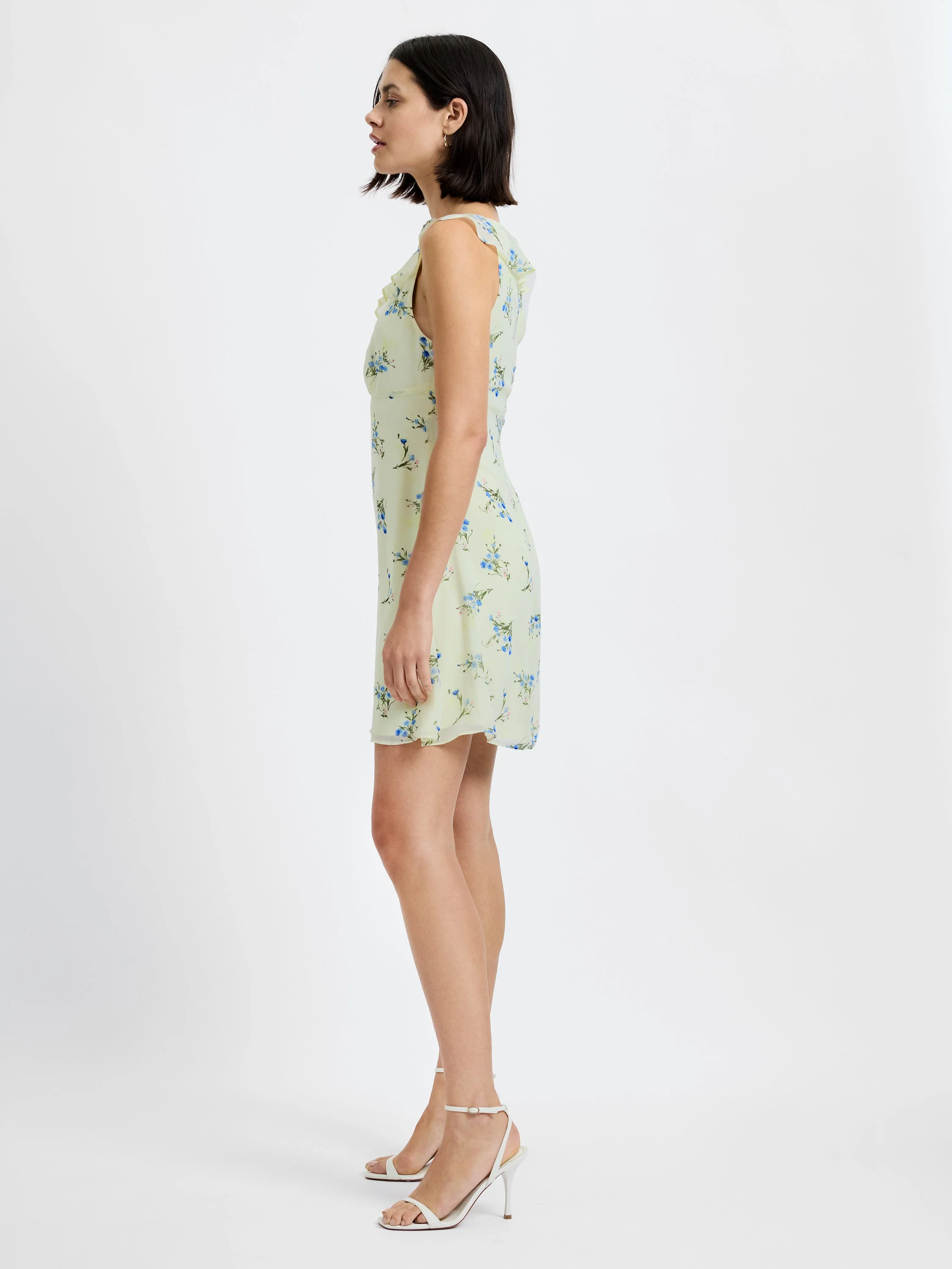 MARINA SILKY FLEUR MINI DRESS - Image 3