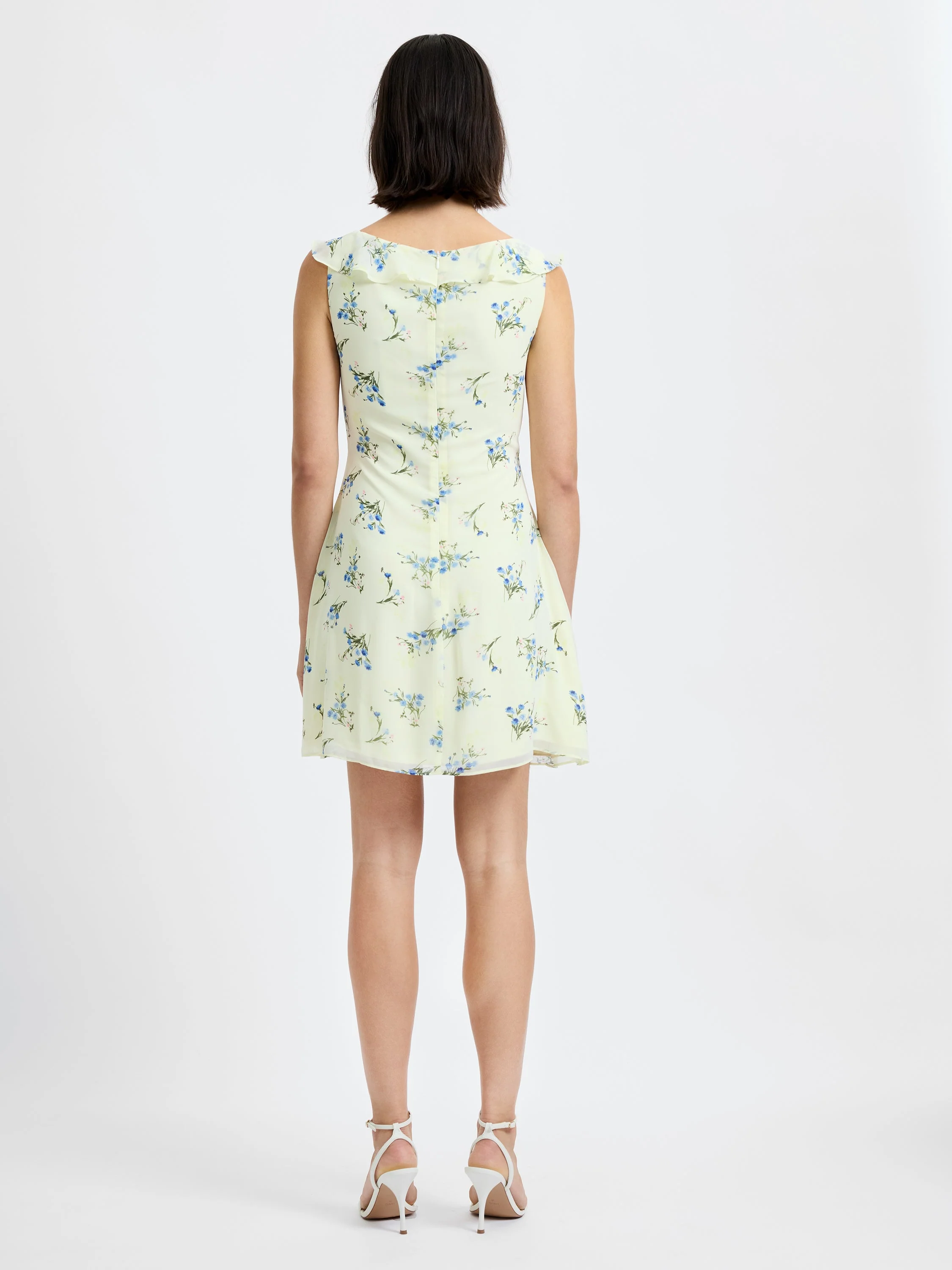 MARINA SILKY FLEUR MINI DRESS - Image 4