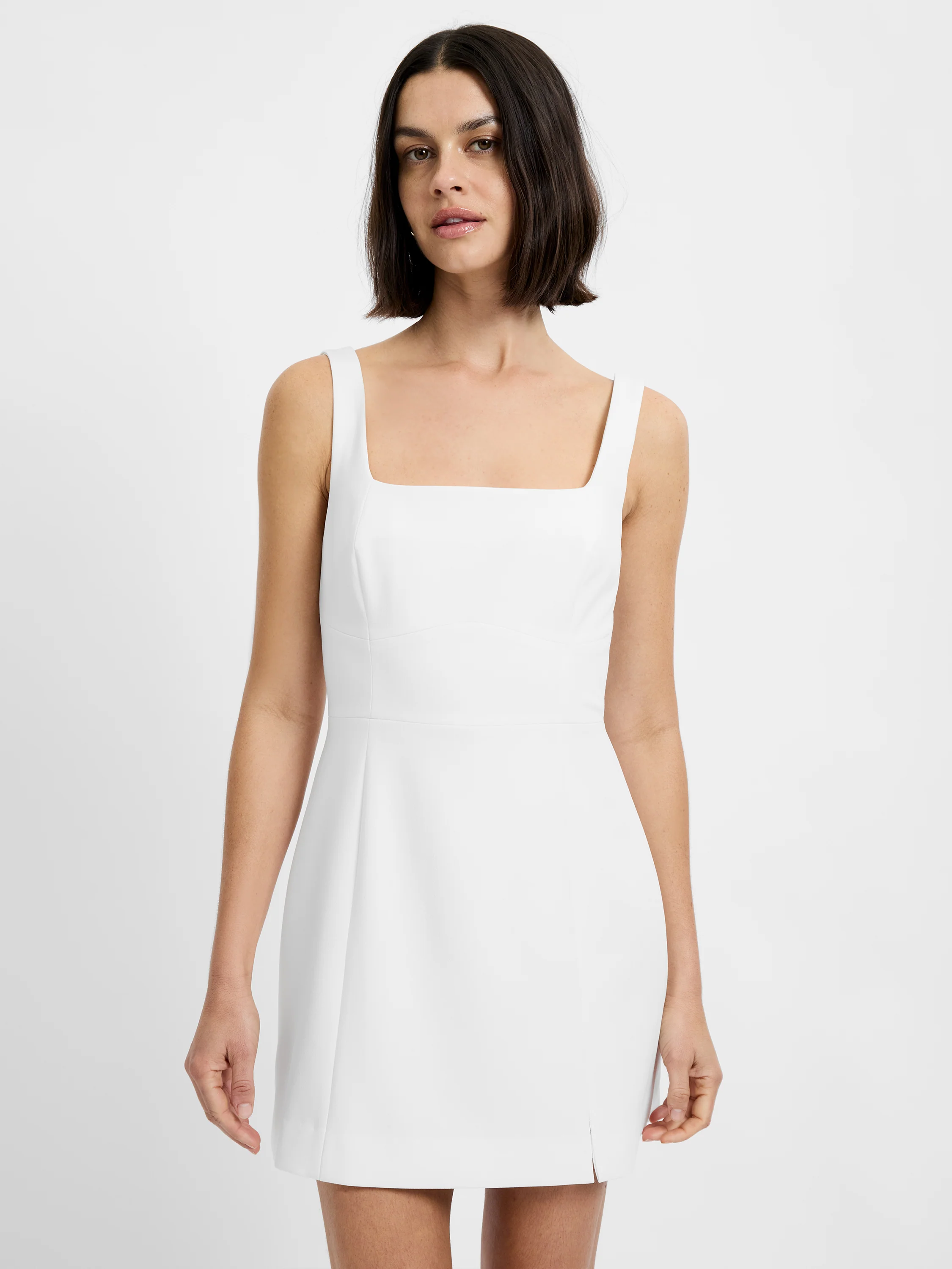 AZRA TWILL SLIT MINI DRESS - Image 2