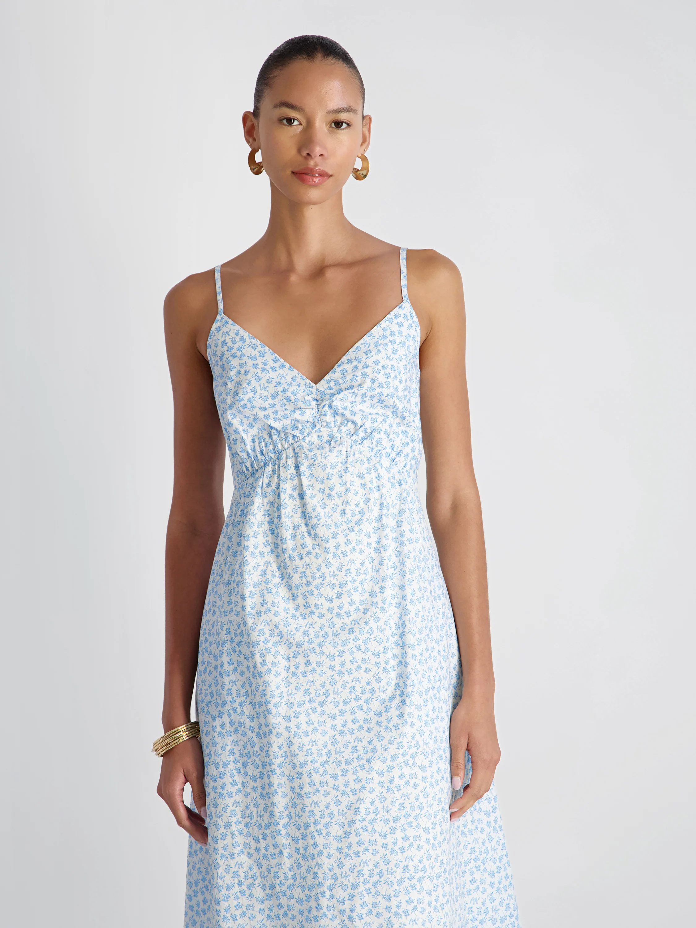 RHODES POPLIN STACEY FLEUR MIDI DRESS - Image 2