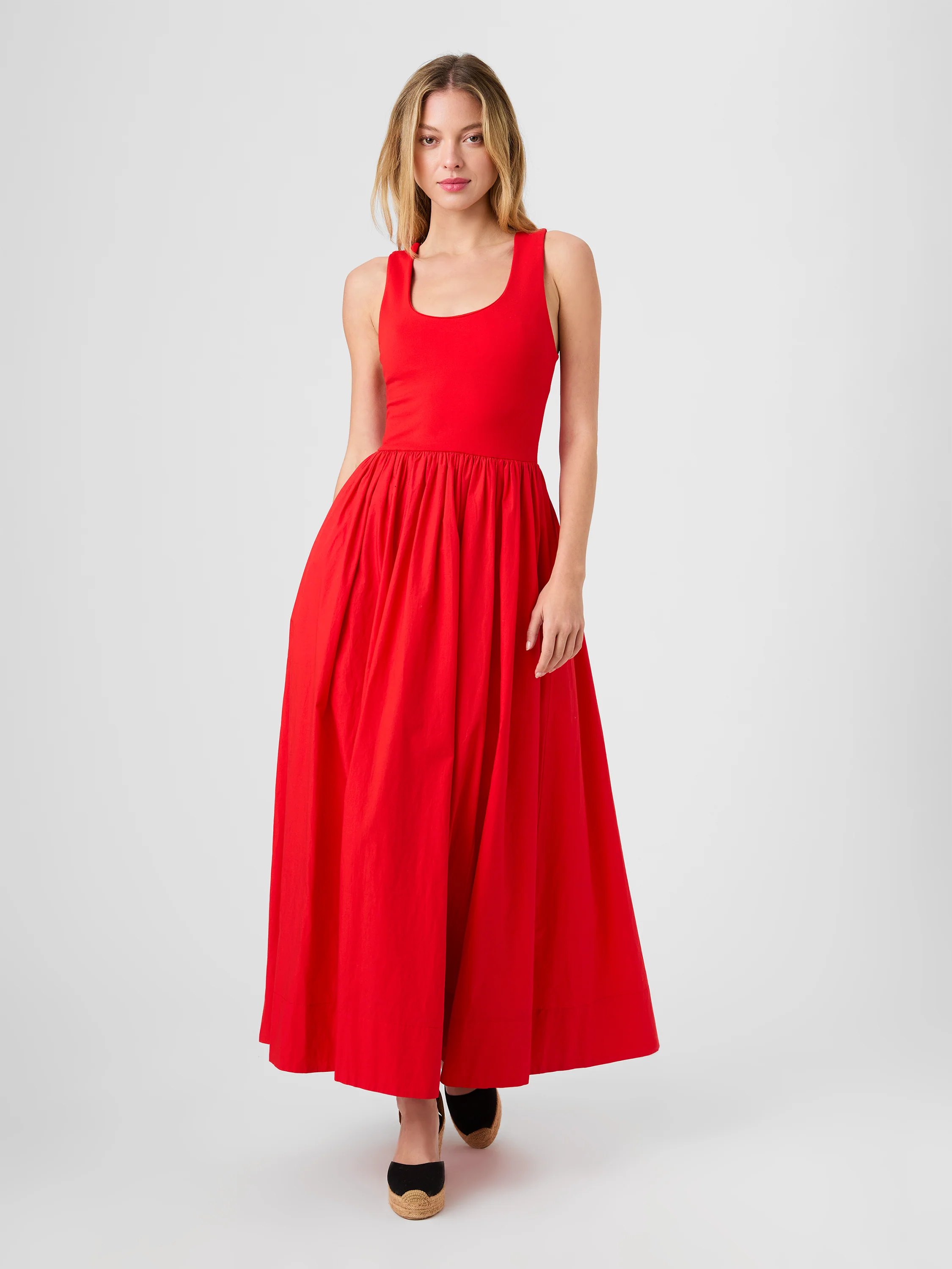 JIA PONTE COMBO MAXI DRESS - Image 5