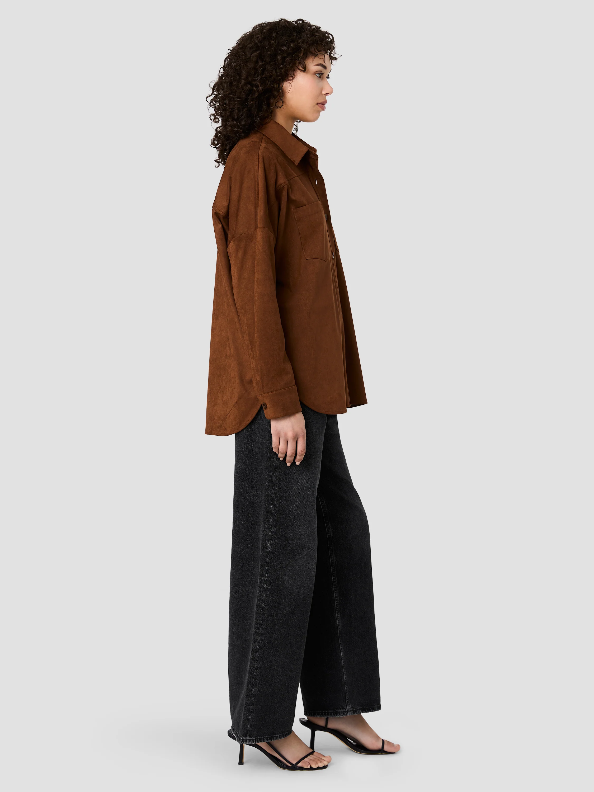 SONJA SUEDE BUTTON DOWN - Image 5
