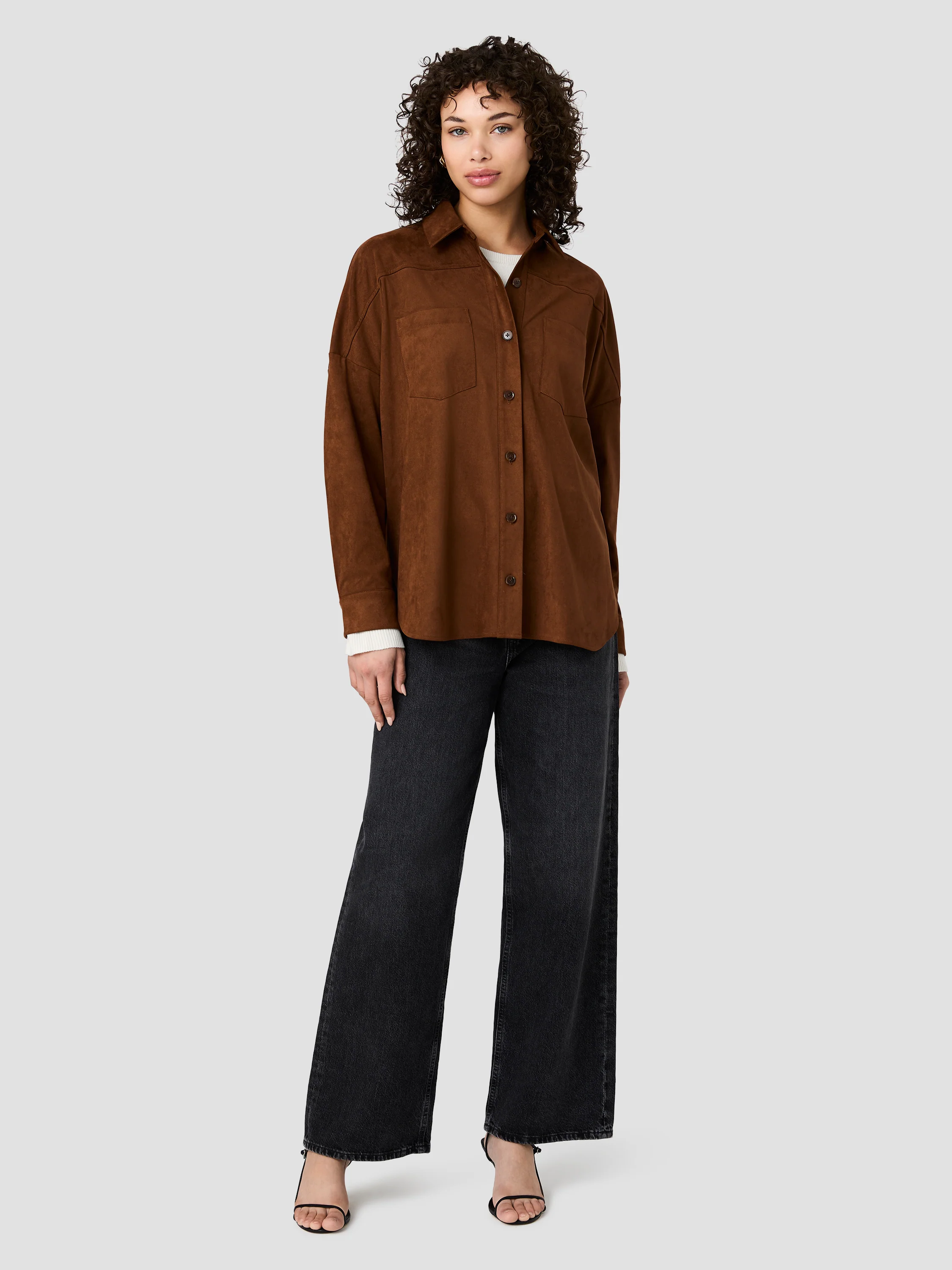 SONJA SUEDE BUTTON DOWN - Image 6