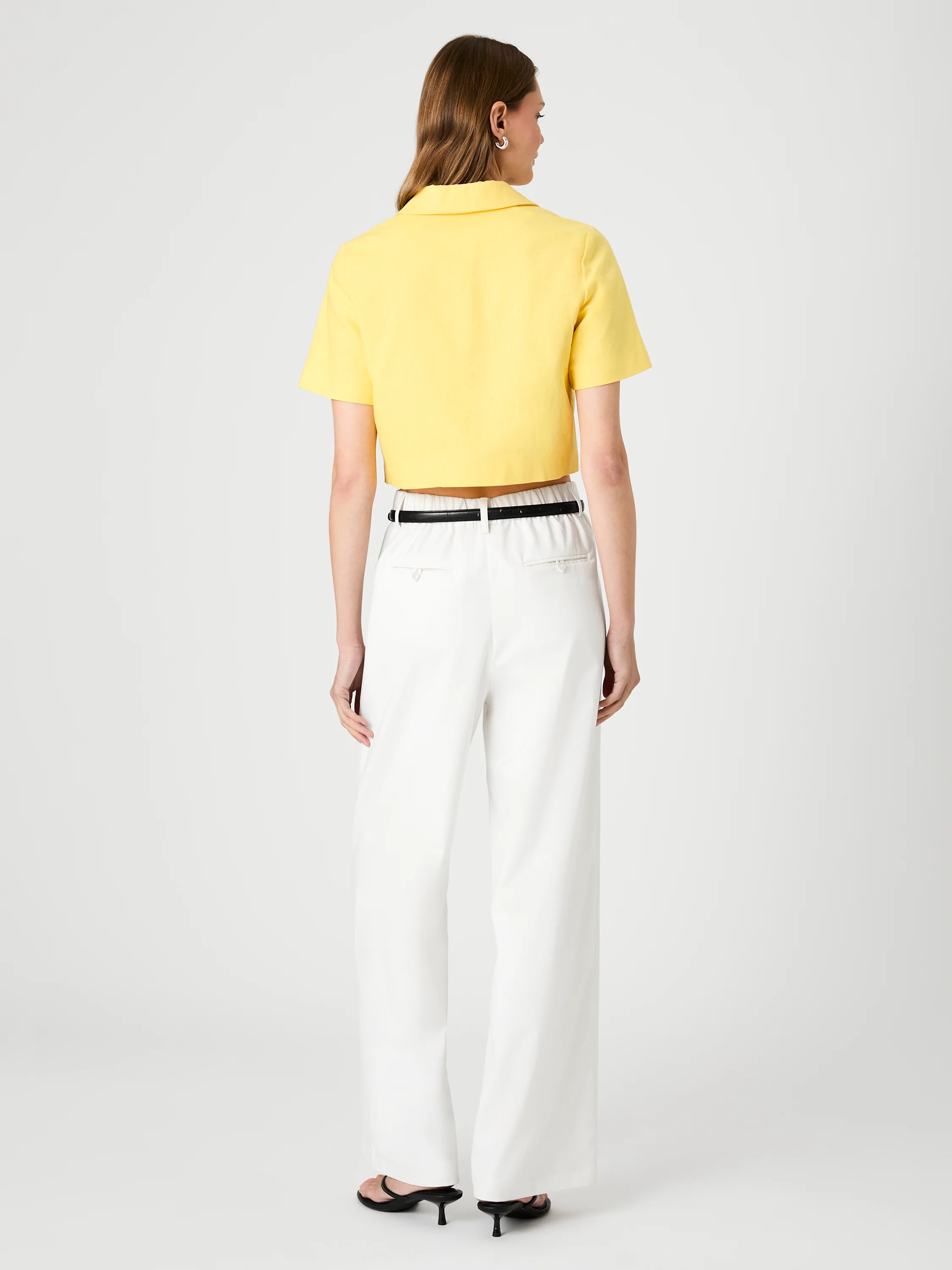 THEO LINEN OVERSIZED COLLAR TOP - Image 5