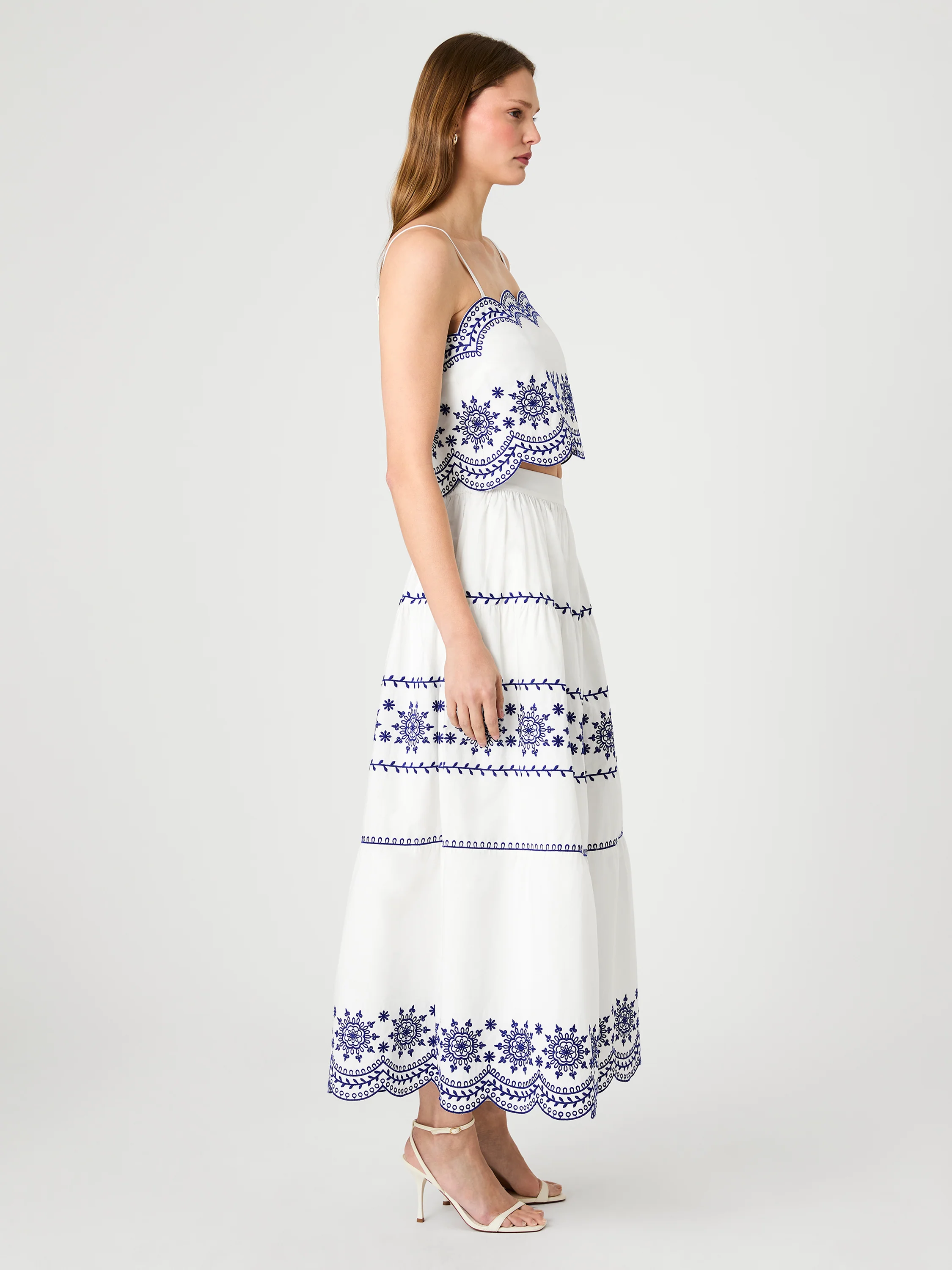 ALISSA COTTON EMBROIDERED STRAPPY TOP - Image 5