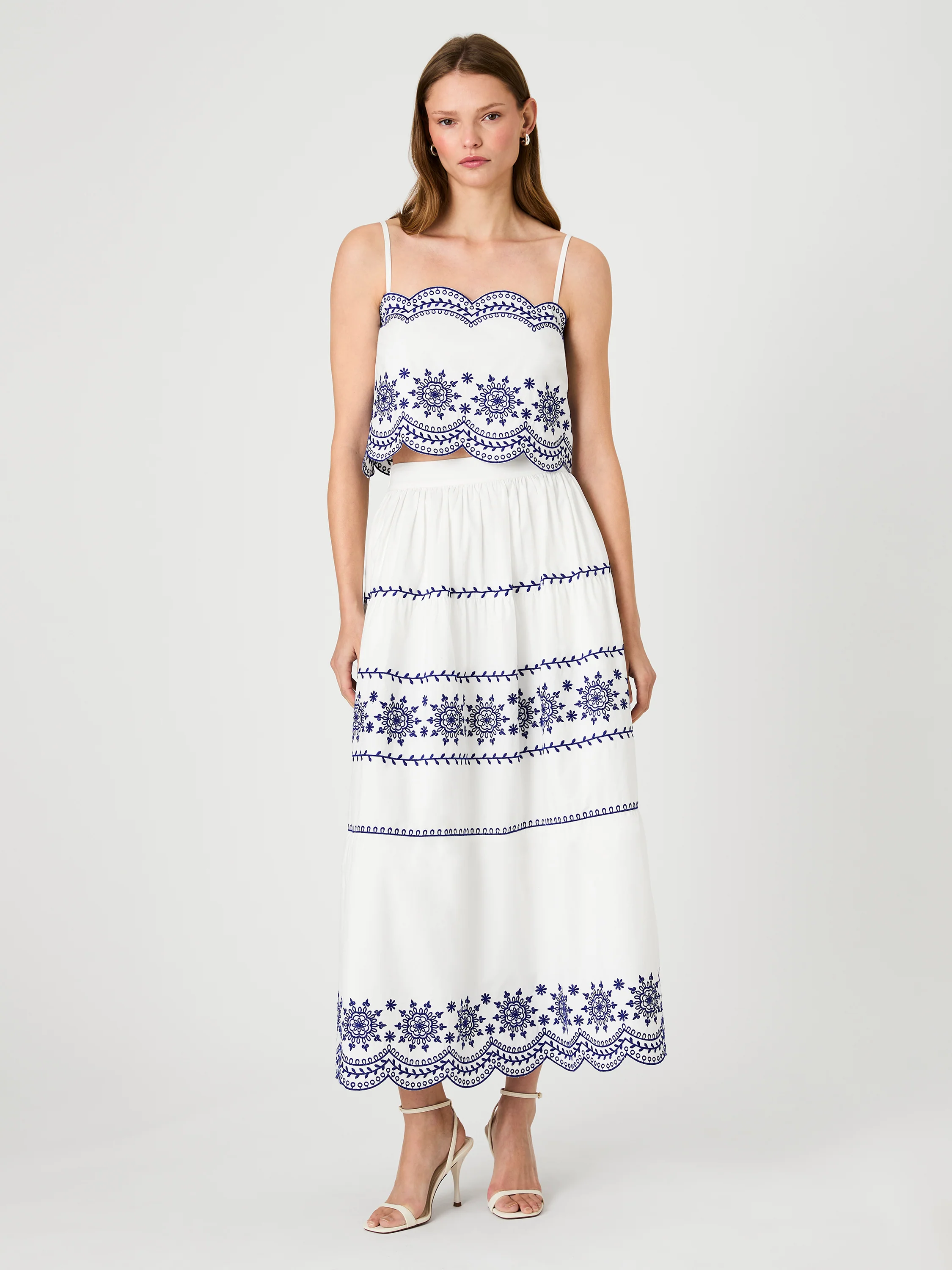 ALISSA COTTON EMBROIDERED STRAPPY TOP - Image 6