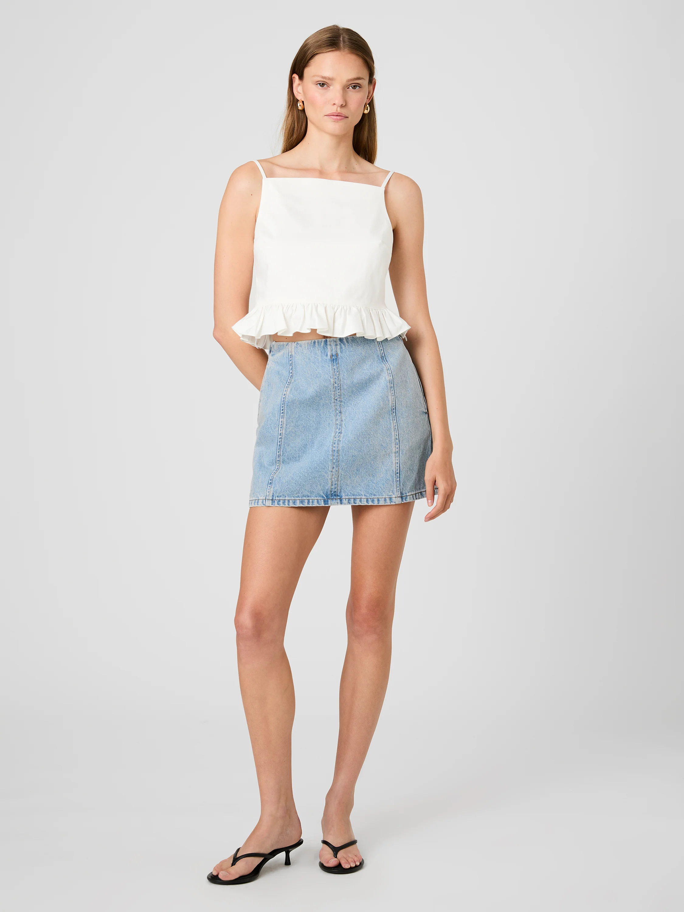 LILAH STRETCH RUFFLE PEPLUM TOP - Image 6