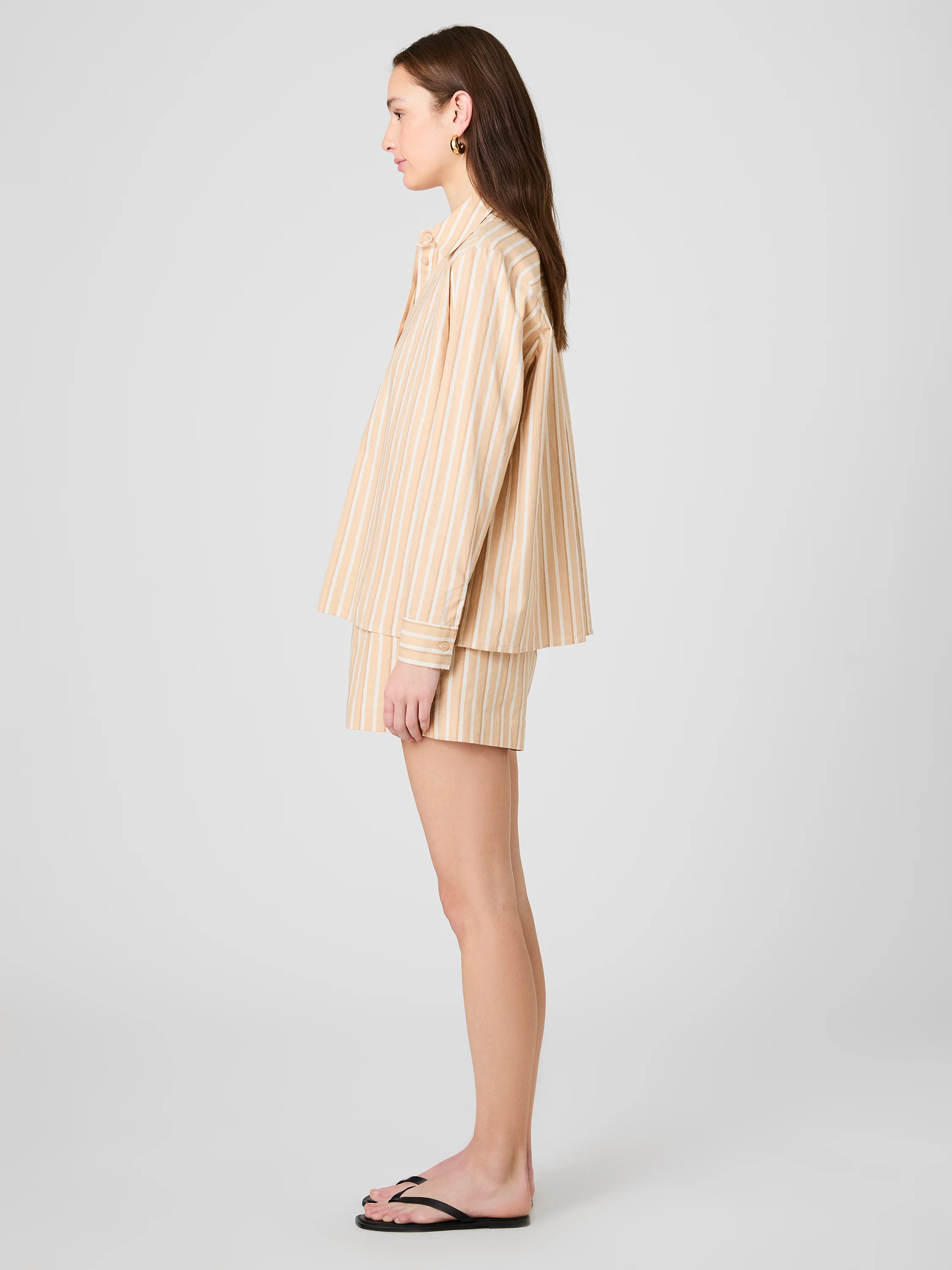 ASPEN LINEN SANDLOT STRIPE BUTTON DOWN SHIRT - Image 6