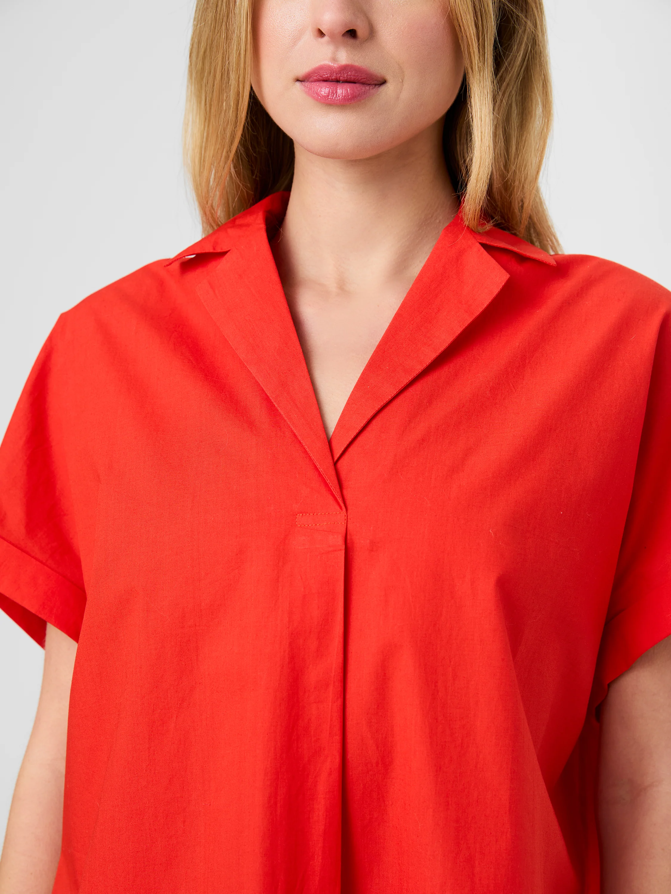 POPLIN COLLAR SHORT SLEEVE PULLOVER - Image 3