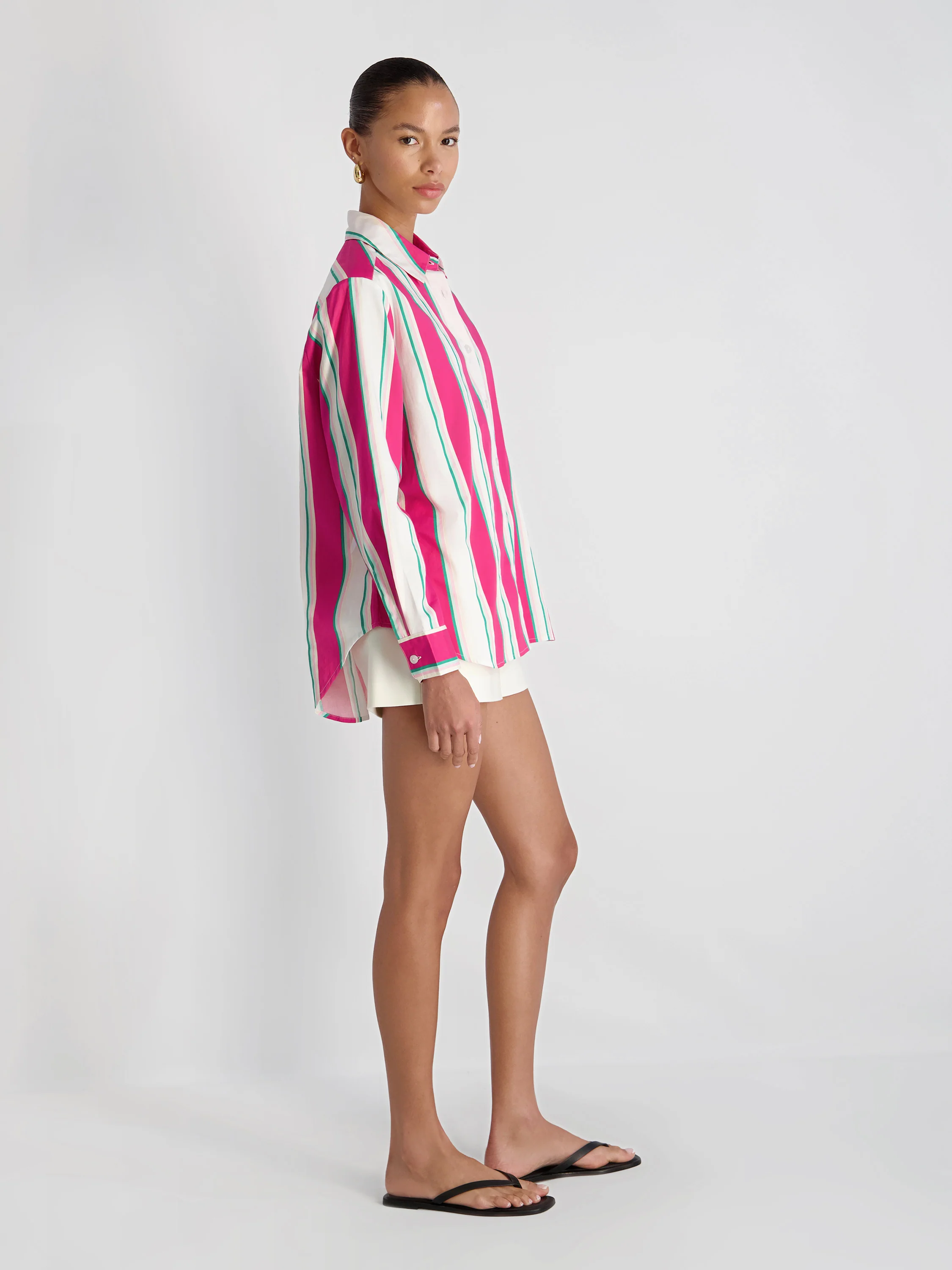 ALEXIS POPLIN HAVANA STRIPE BUTTON DOWN - Image 6
