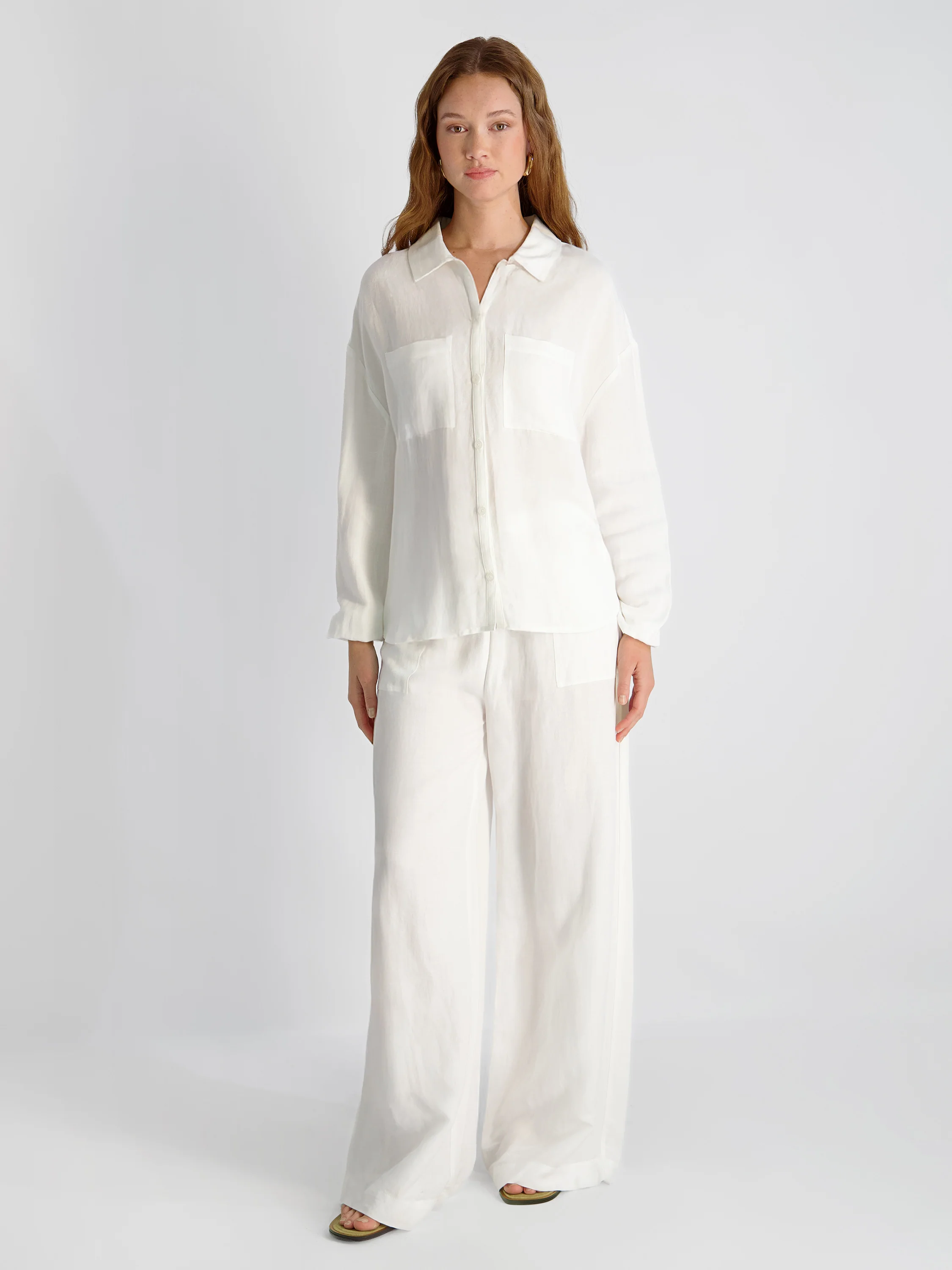 COOPER LINEN BLOUSON SLEEVE TOP - Image 5
