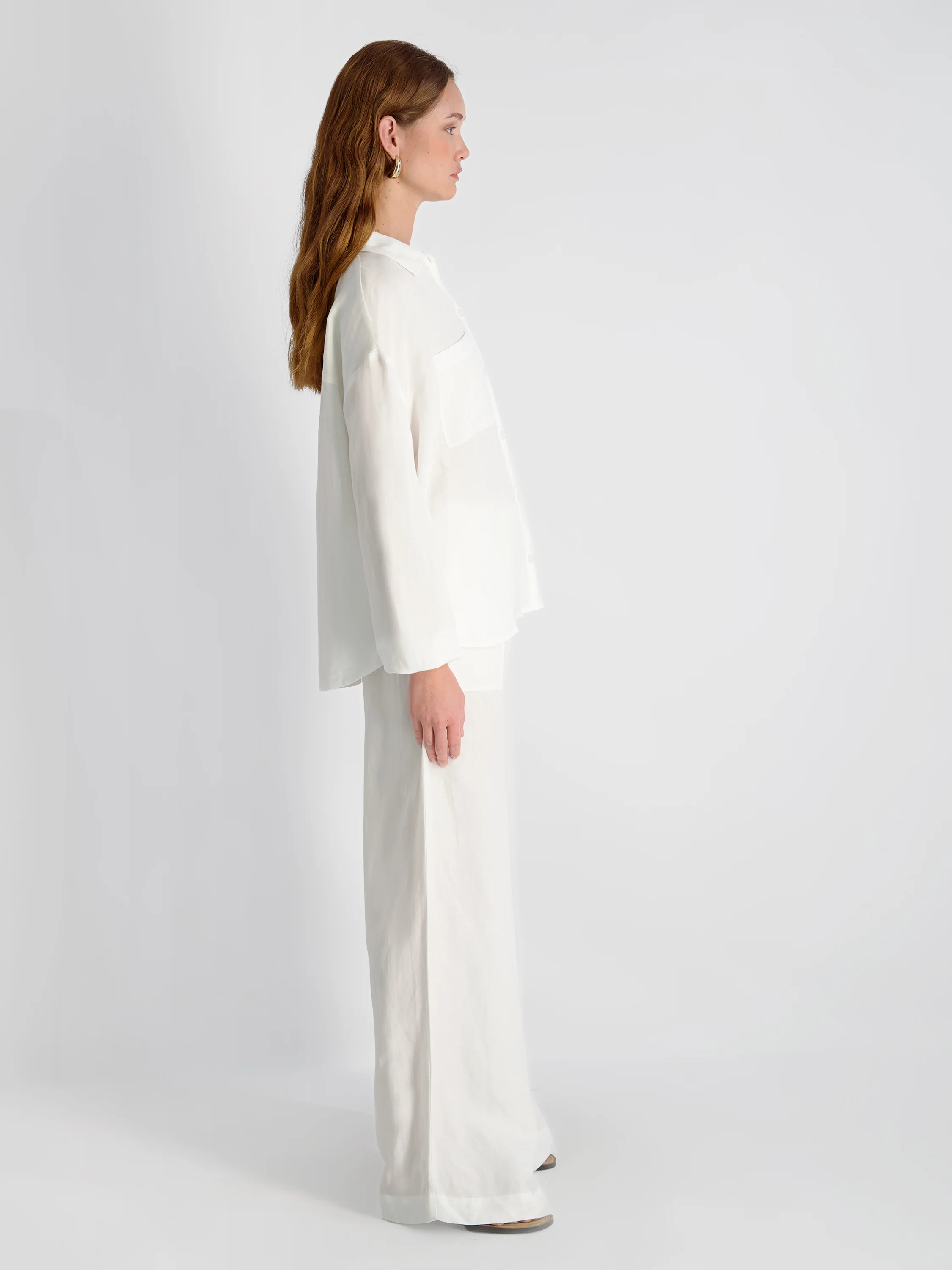 COOPER LINEN BLOUSON SLEEVE TOP - Image 6