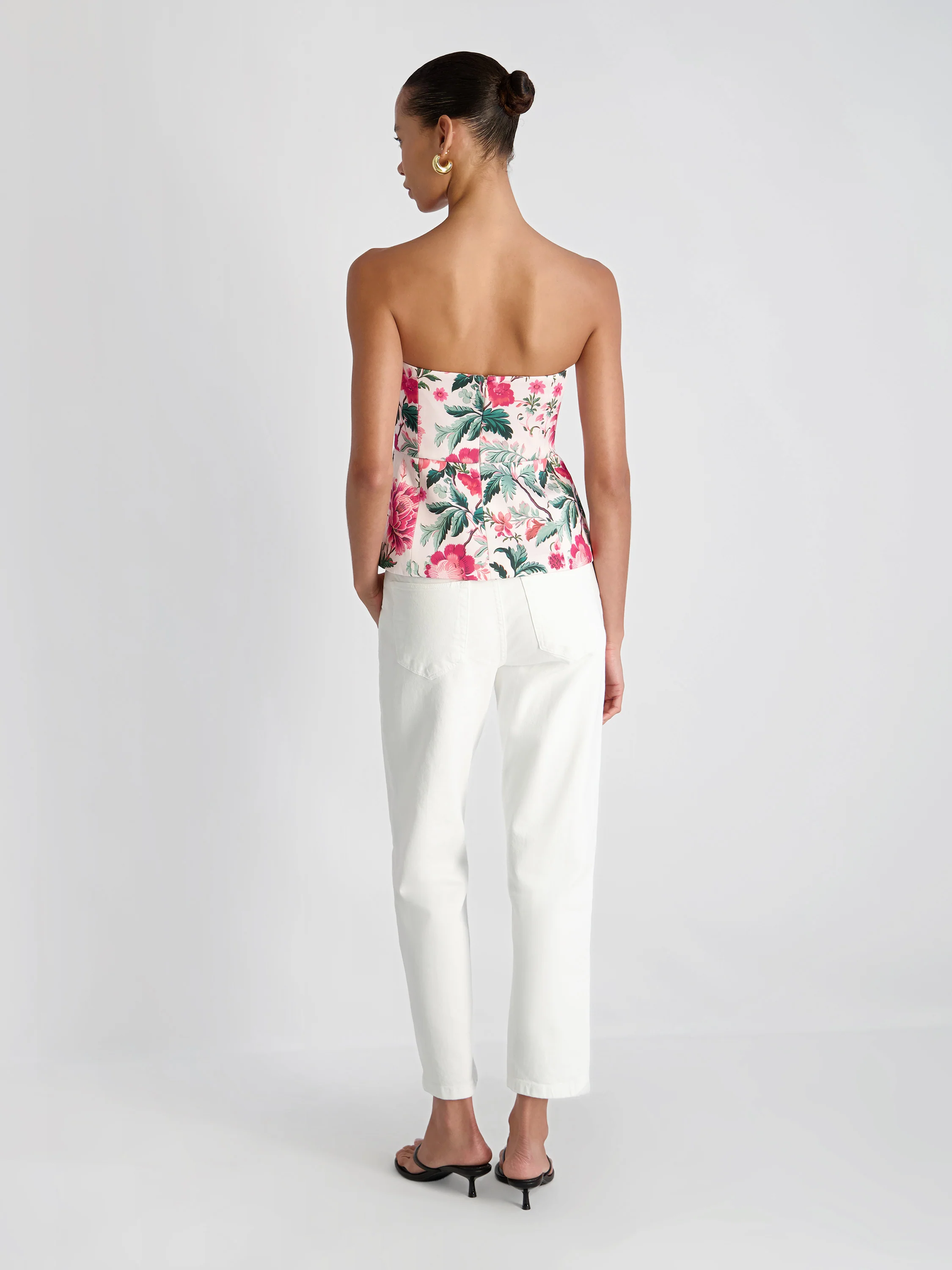 YORK SATIN CHRISTA FLEUR STRAPLESS TOP - Image 3