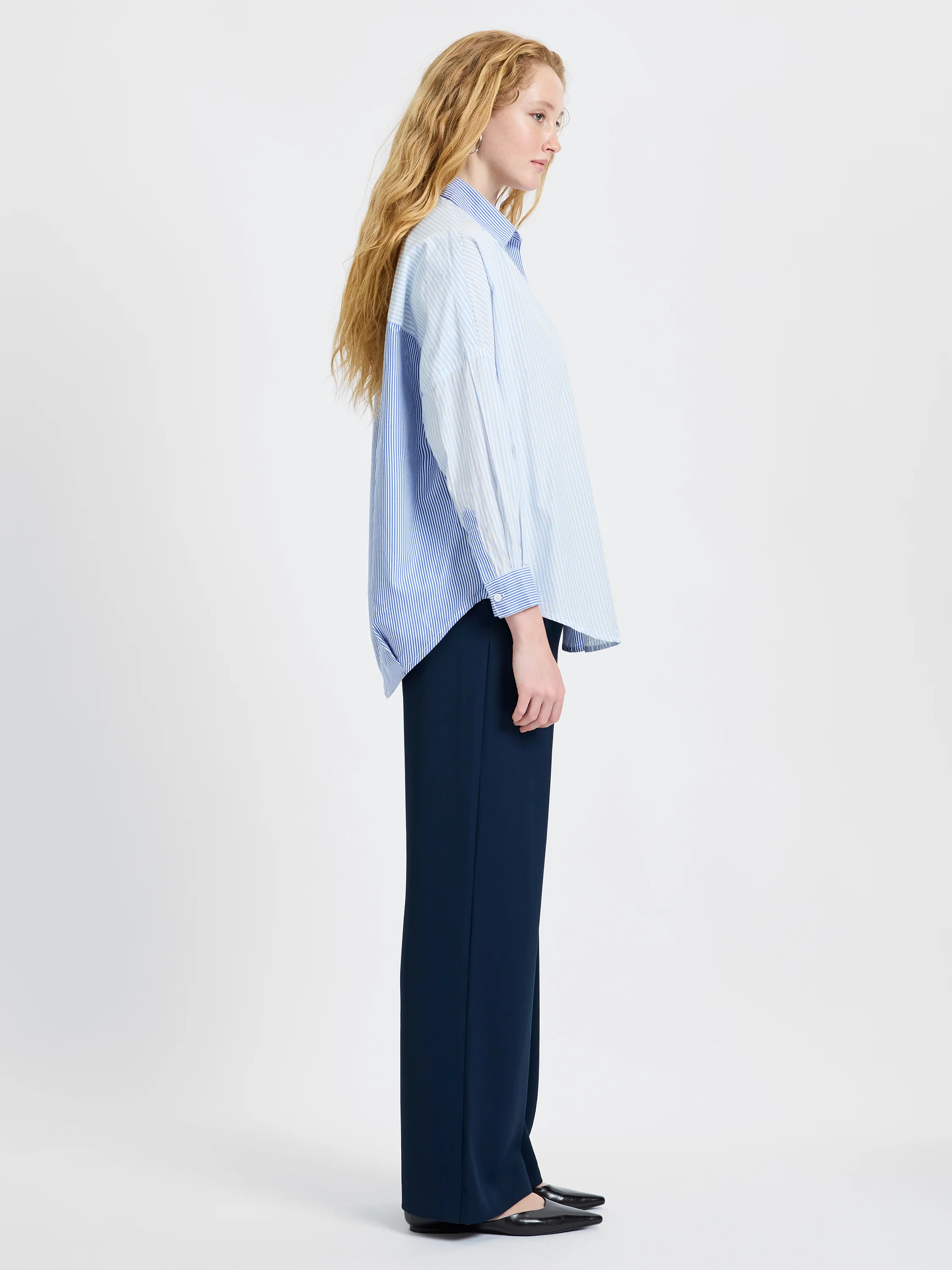 STRIPE SHIRTING POPOVER SHIRT - Image 5
