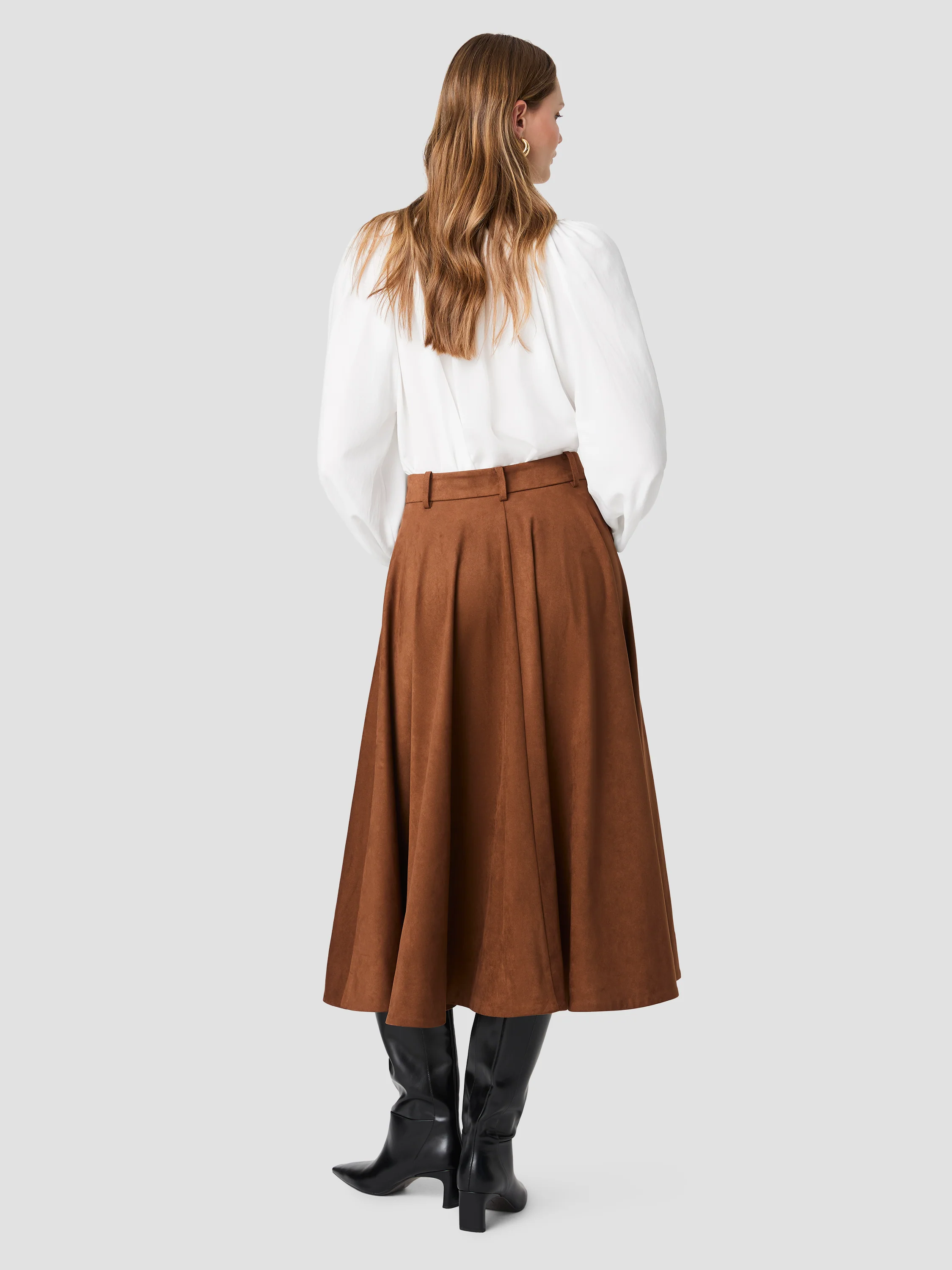 SONJA SUEDE MIDI SKIRT - Image 4