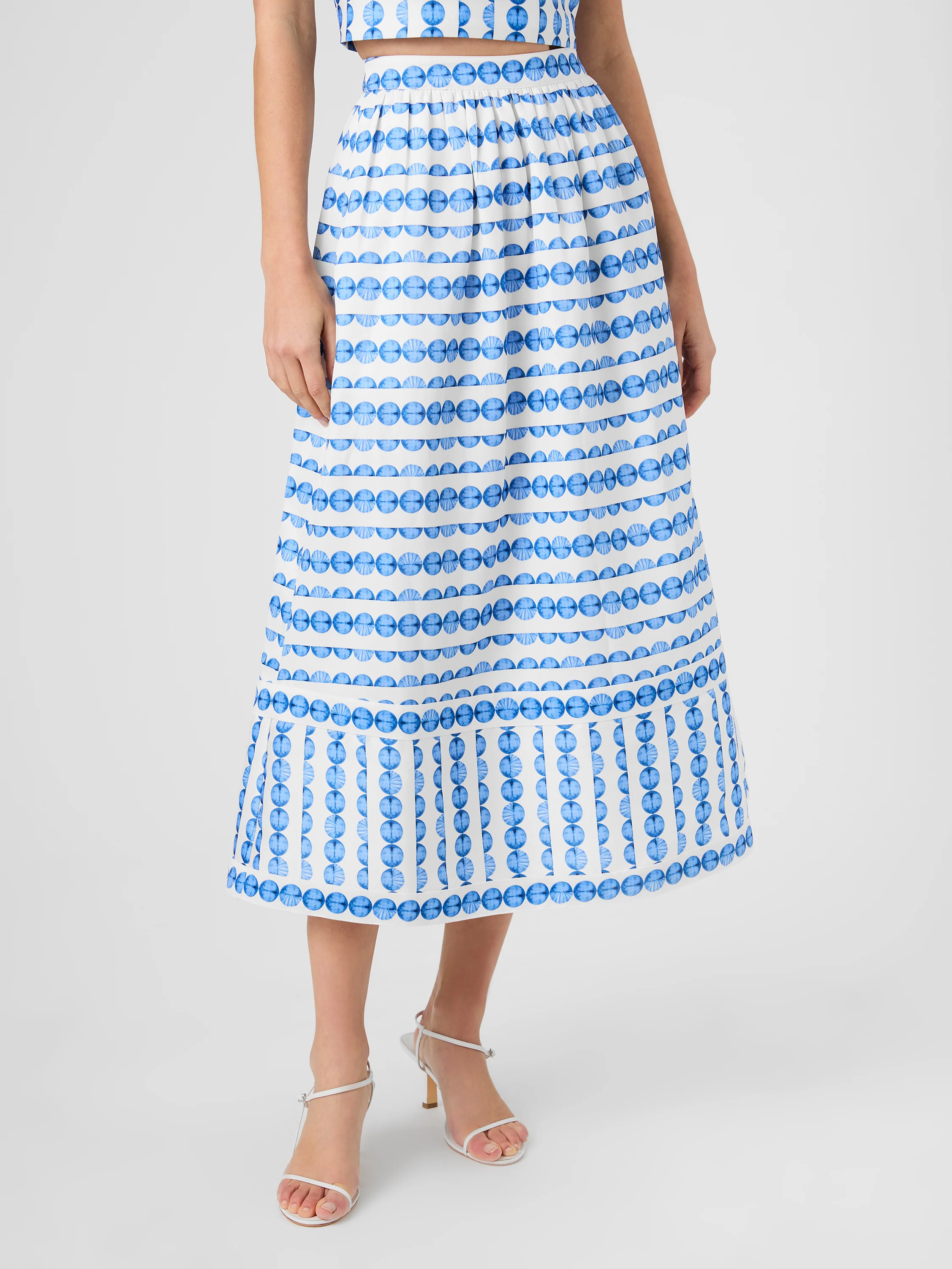 STRUCTURED TAFFETA MIDI SKIRT - Image 3