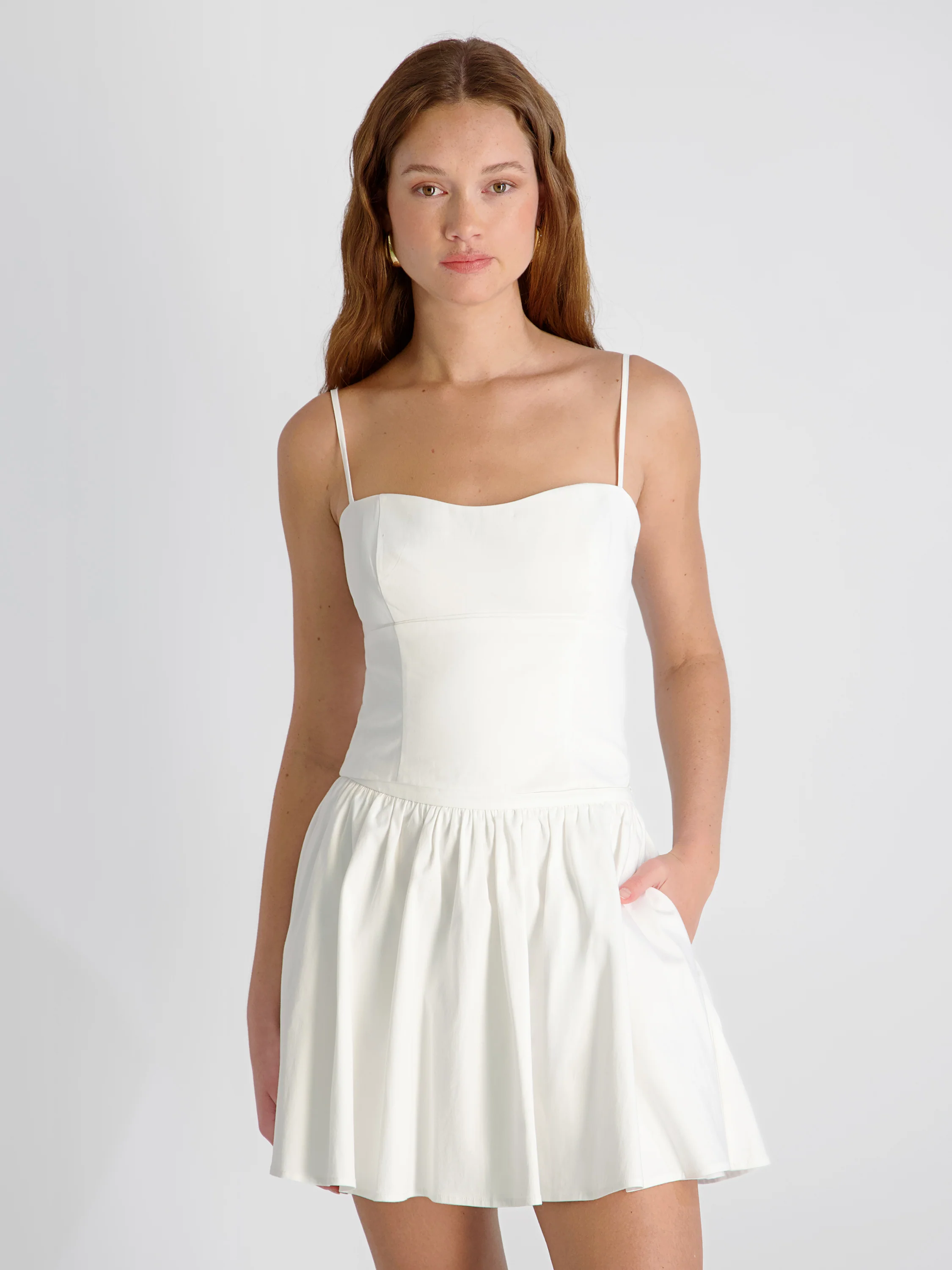 COTTON SATEEN MINI SKIRT - Image 6