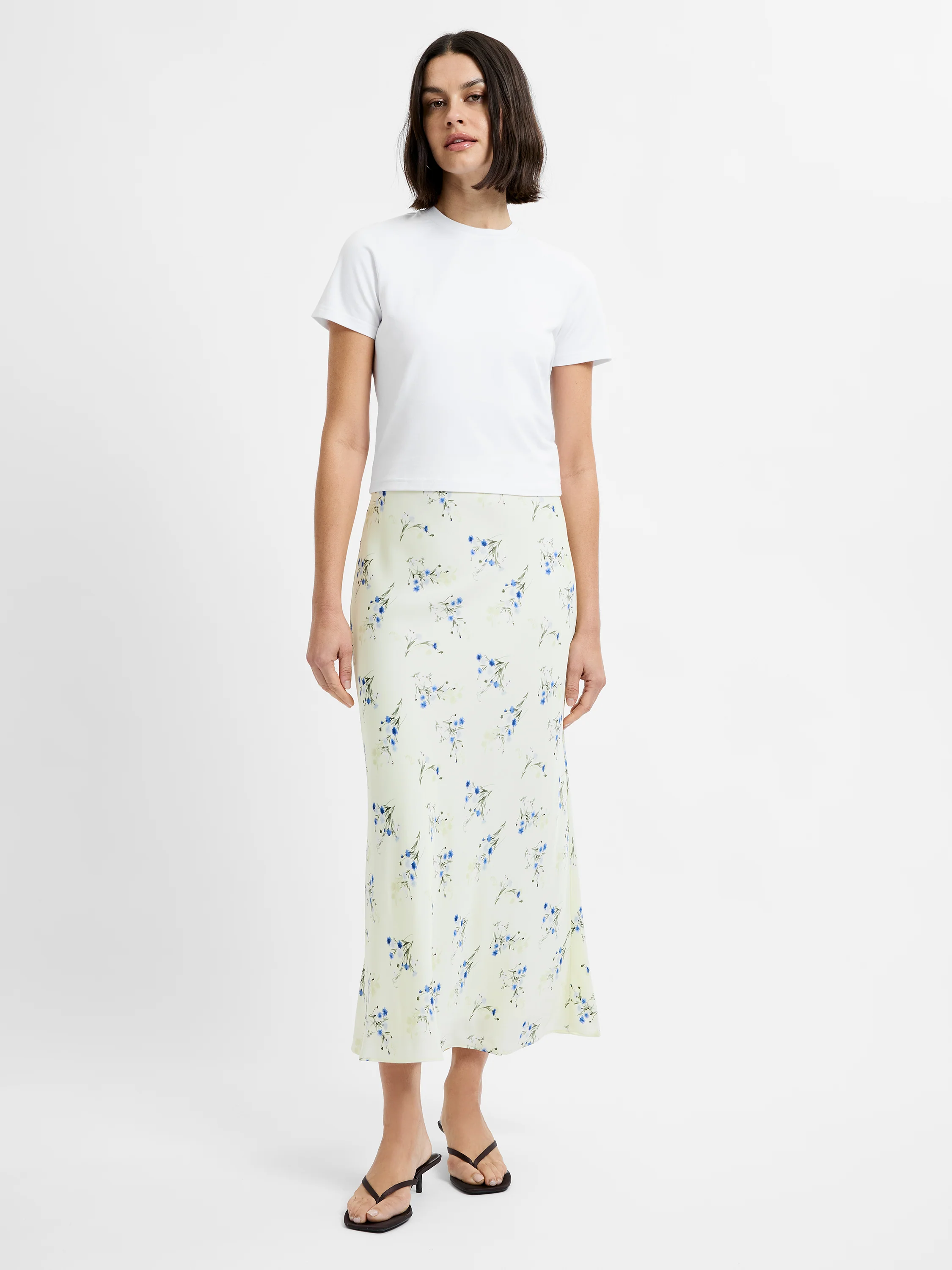 HARPER FLEUR BIAS MIDI SKIRT
