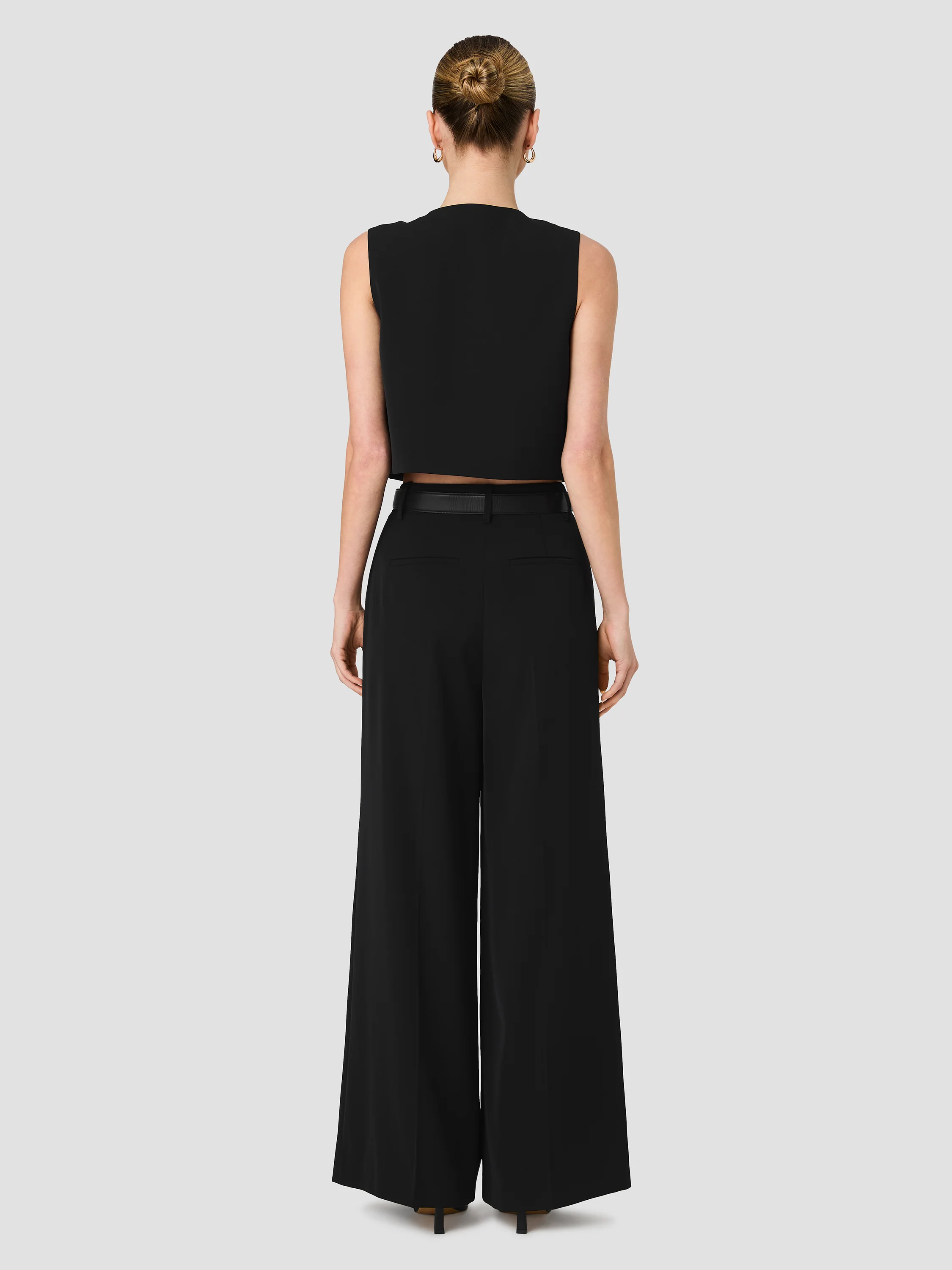 HARRY SUITING HIGH WAISTED WIDE LEG TROUSERS - Image 4