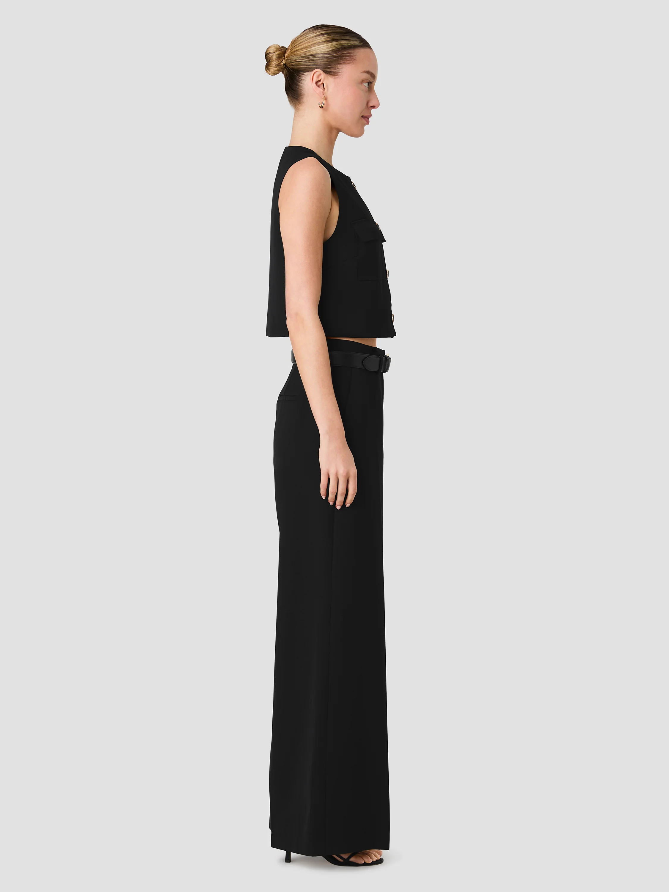 HARRY SUITING HIGH WAISTED WIDE LEG TROUSERS - Image 5