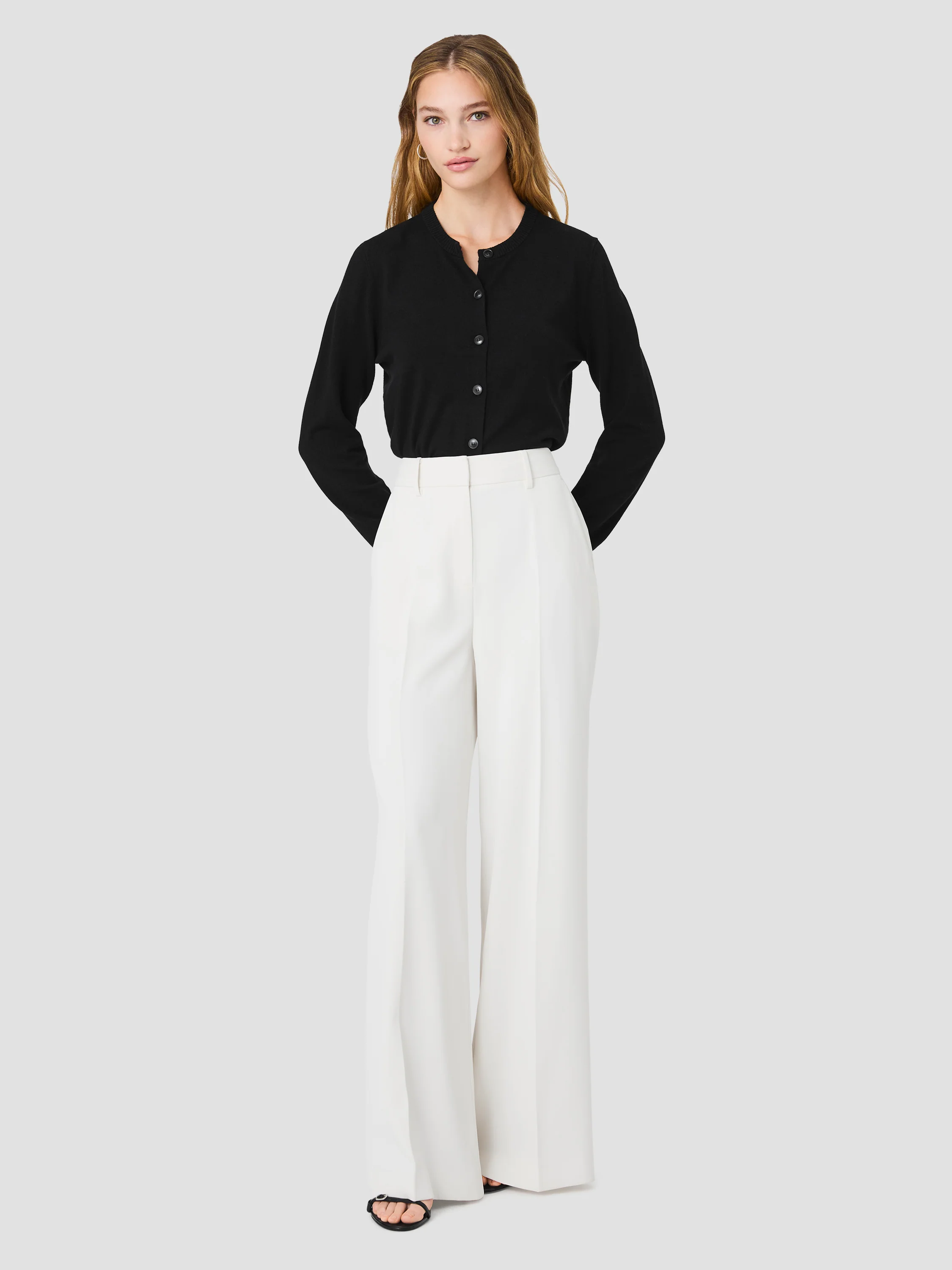 HARRY SUITING HIGH WAISTED WIDE LEG TROUSERS - Image 6