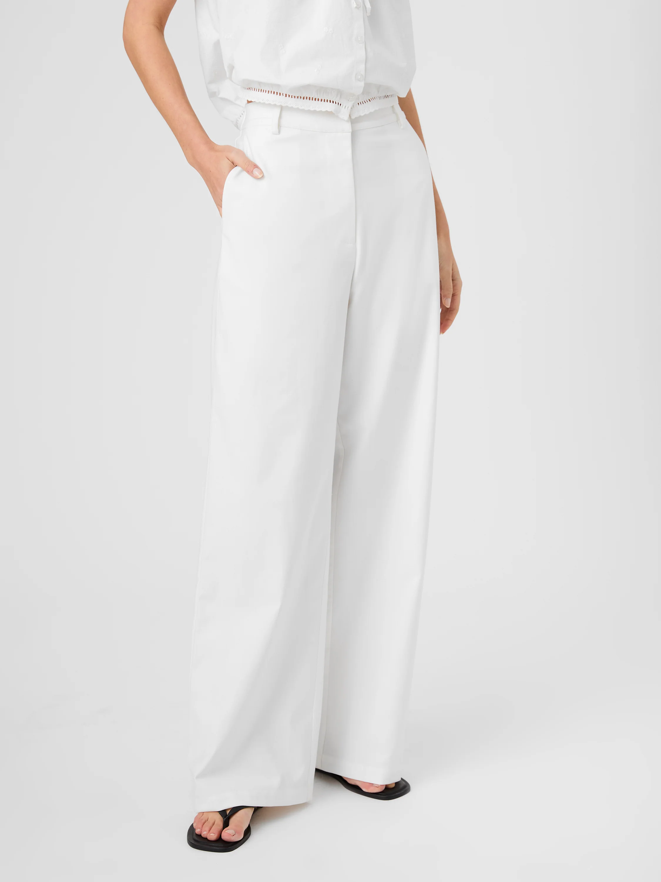 LIGHTWEIGHT TWILL RELAXED TROUSERS - Image 2