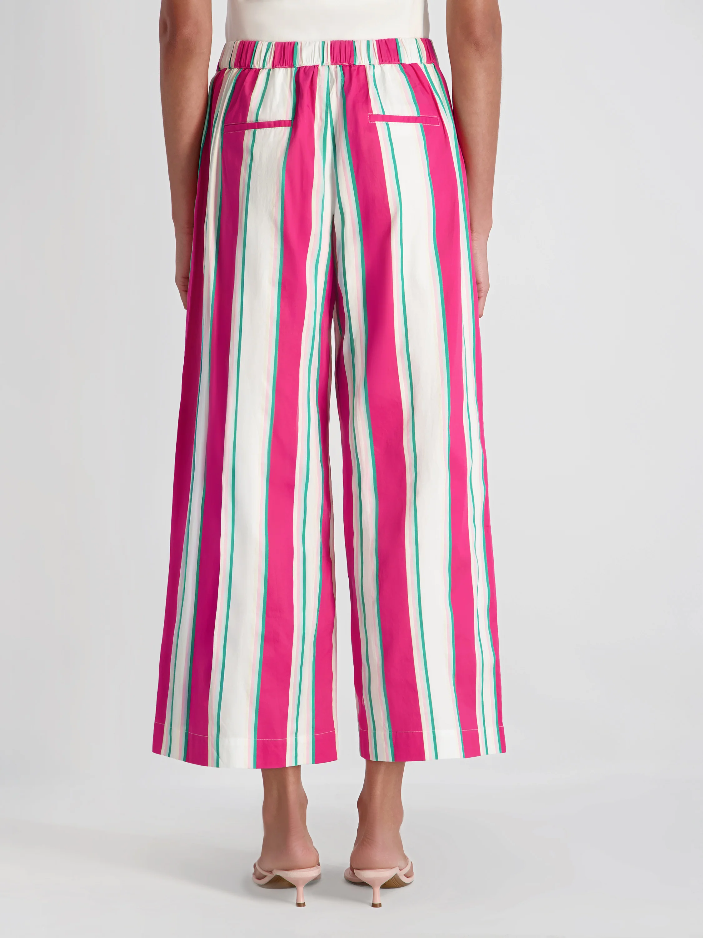 ALEXIS POPLIN HAVANA STRIPE CROP PANT - Image 5