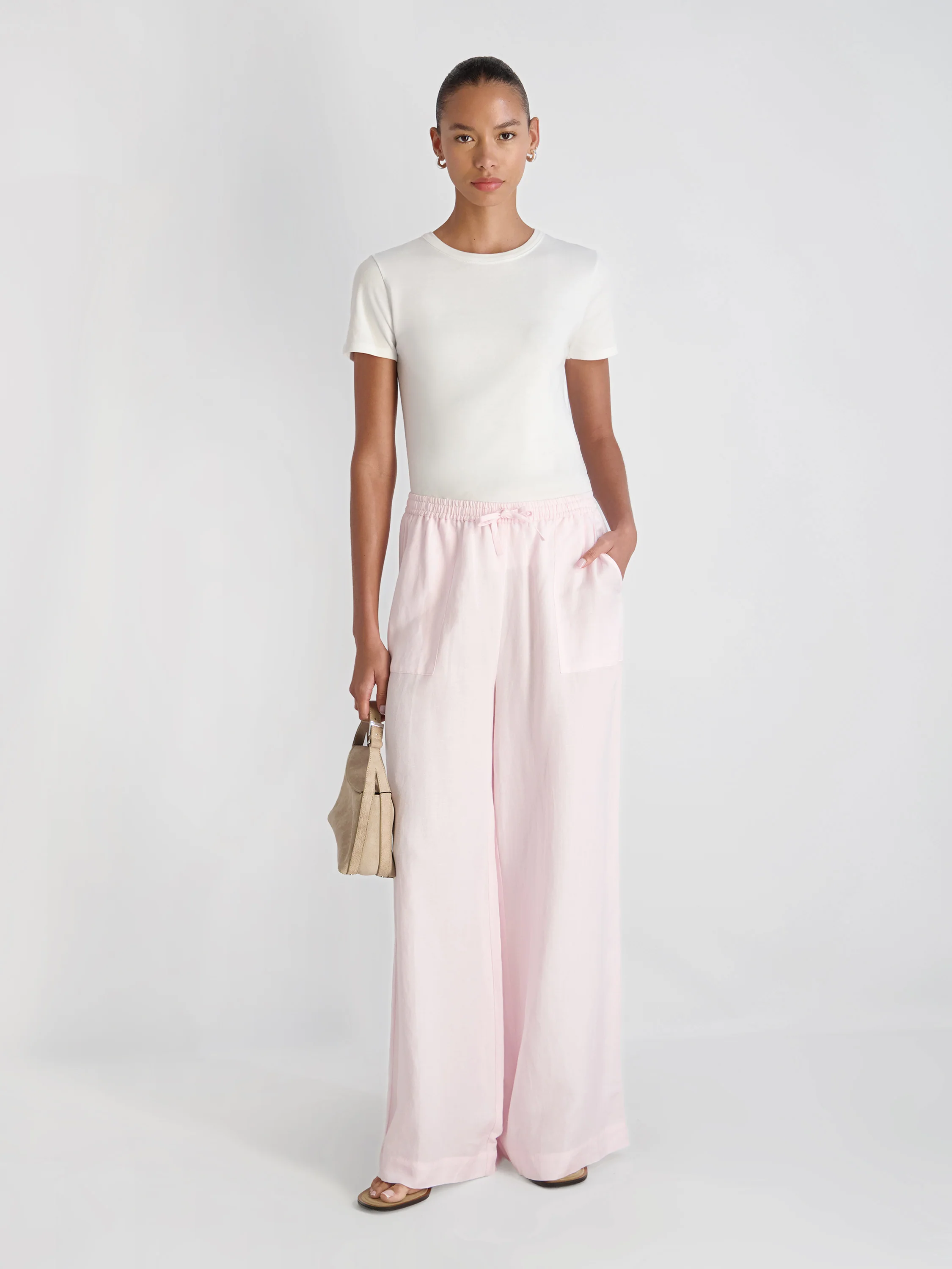 COOPER LINEN WIDE LEG PANTS