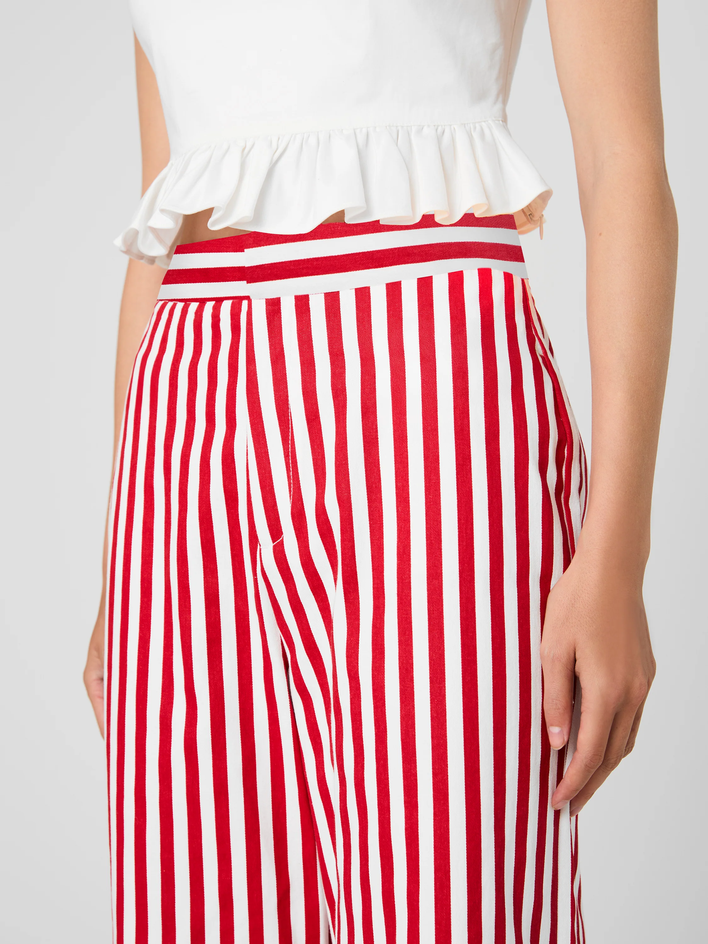 KELLER COTTON STRIPED TROUSERS - Image 3