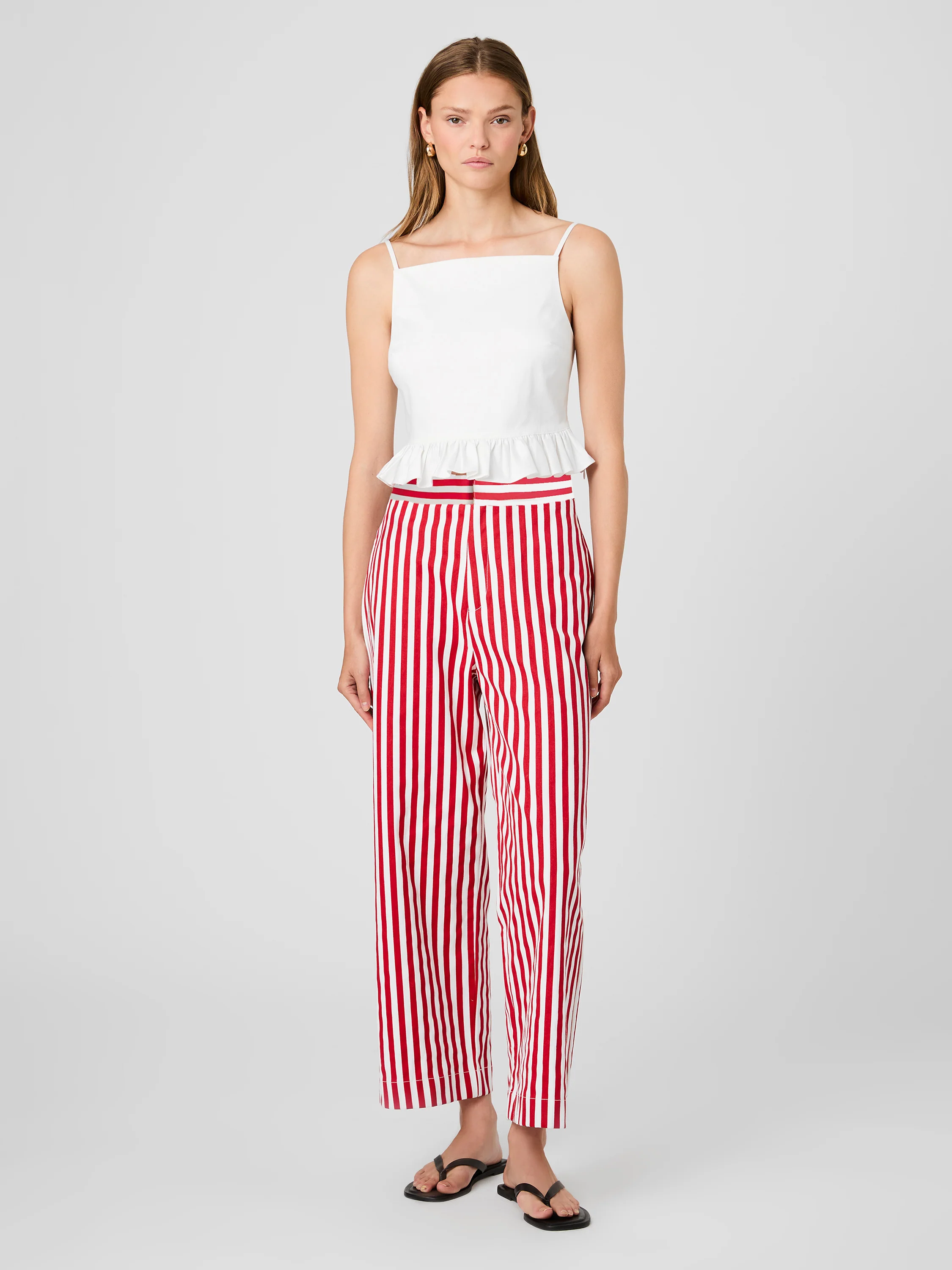 KELLER COTTON STRIPED TROUSERS - Image 6