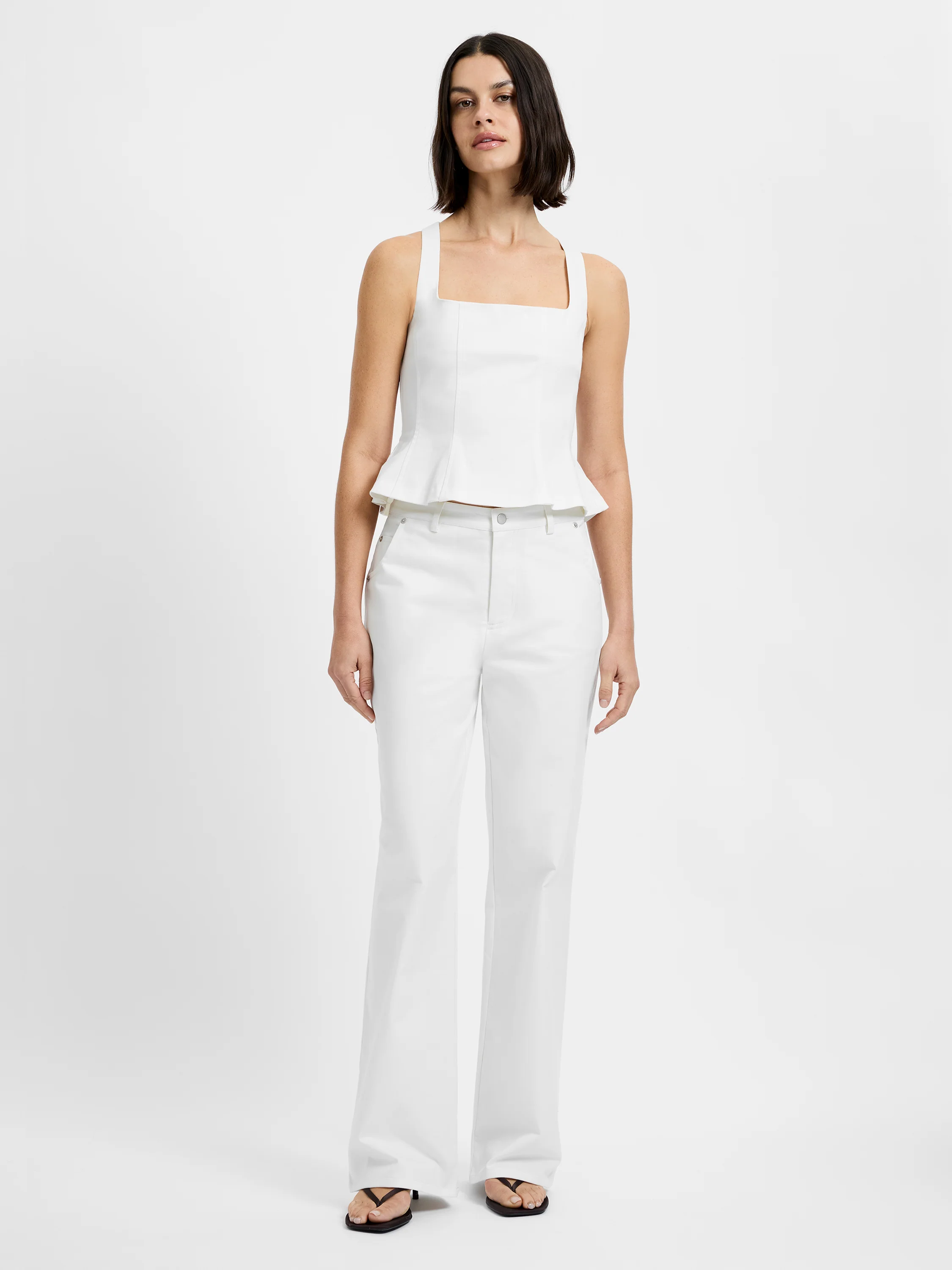INEZ COTTON RELAXED LEG TROUSERS