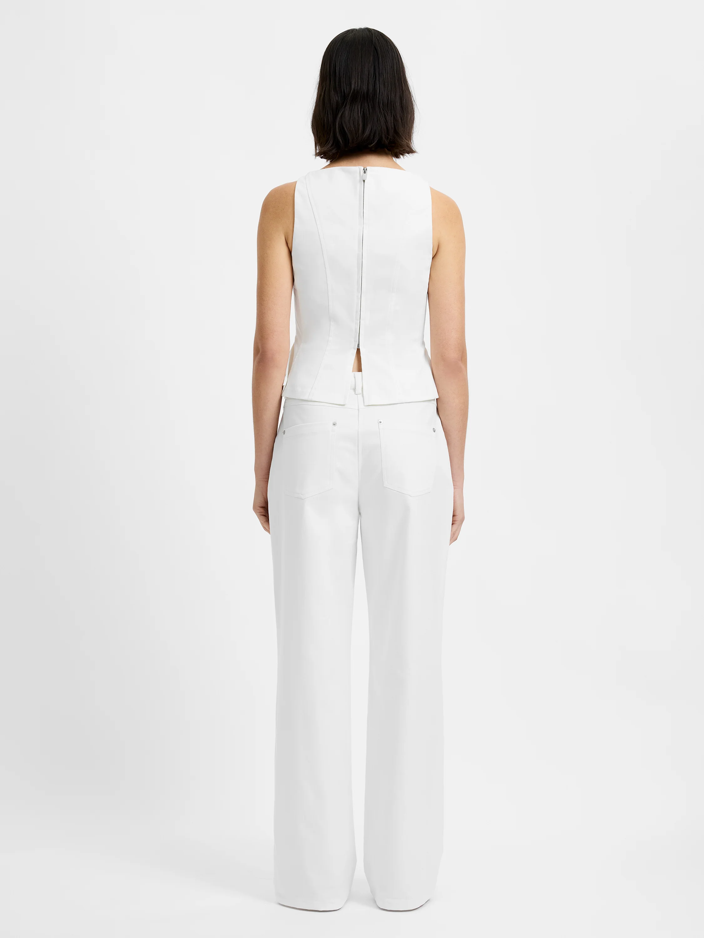 INEZ COTTON RELAXED LEG TROUSERS - Image 4