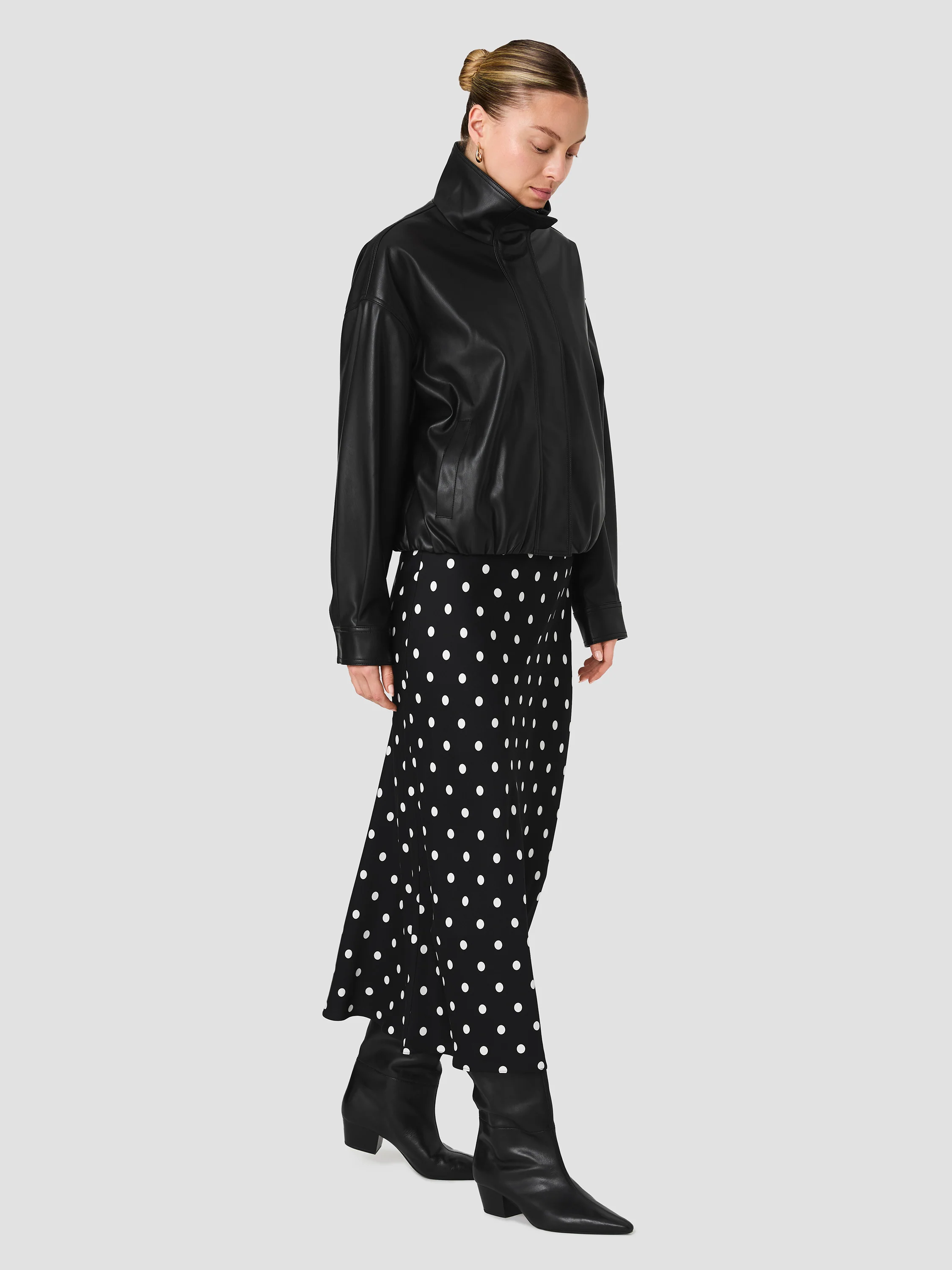 DESSA FAUX LEATHER BOMBER JACKET - Image 3