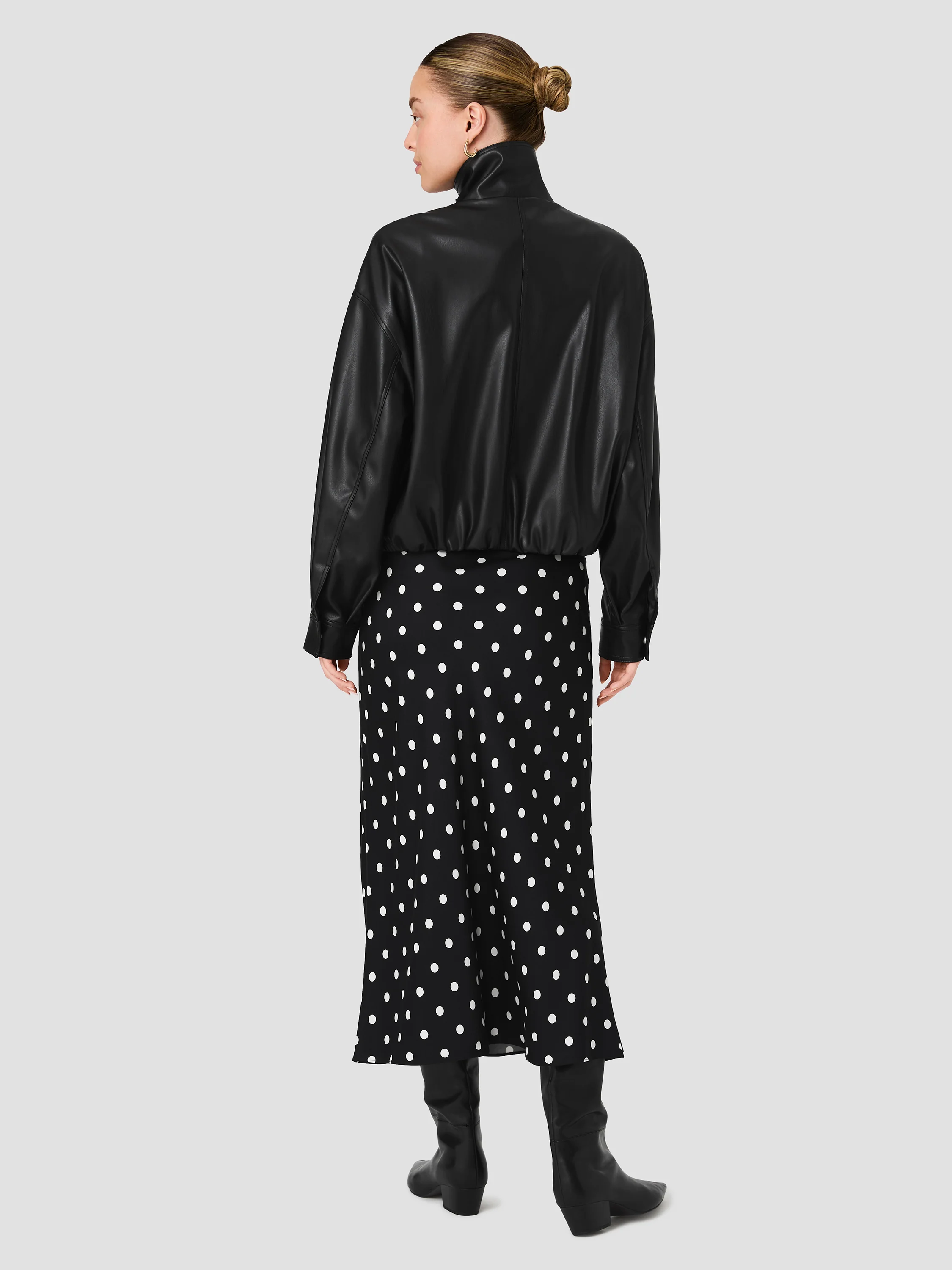 DESSA FAUX LEATHER BOMBER JACKET - Image 5