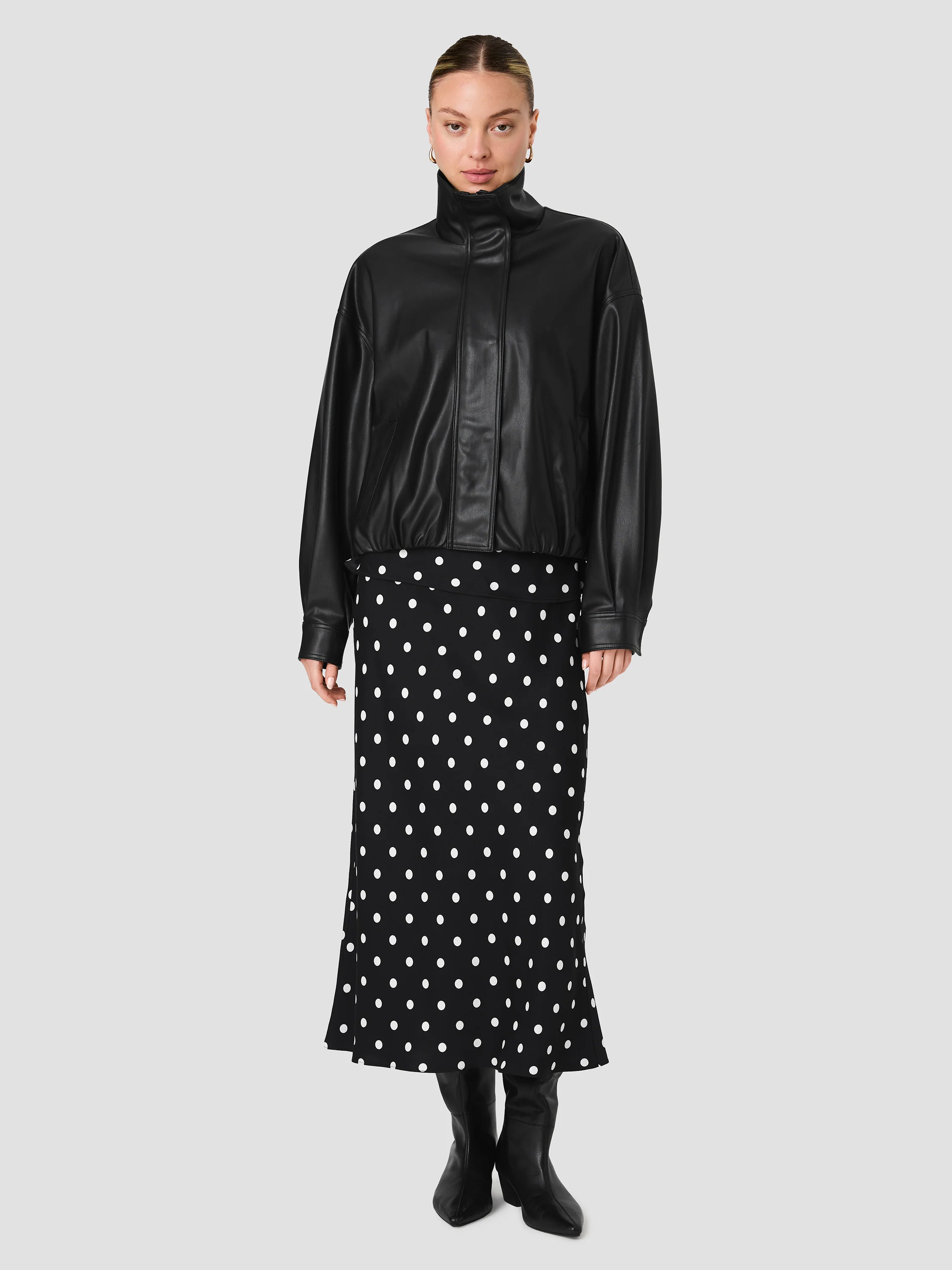 DESSA FAUX LEATHER BOMBER JACKET - Image 6