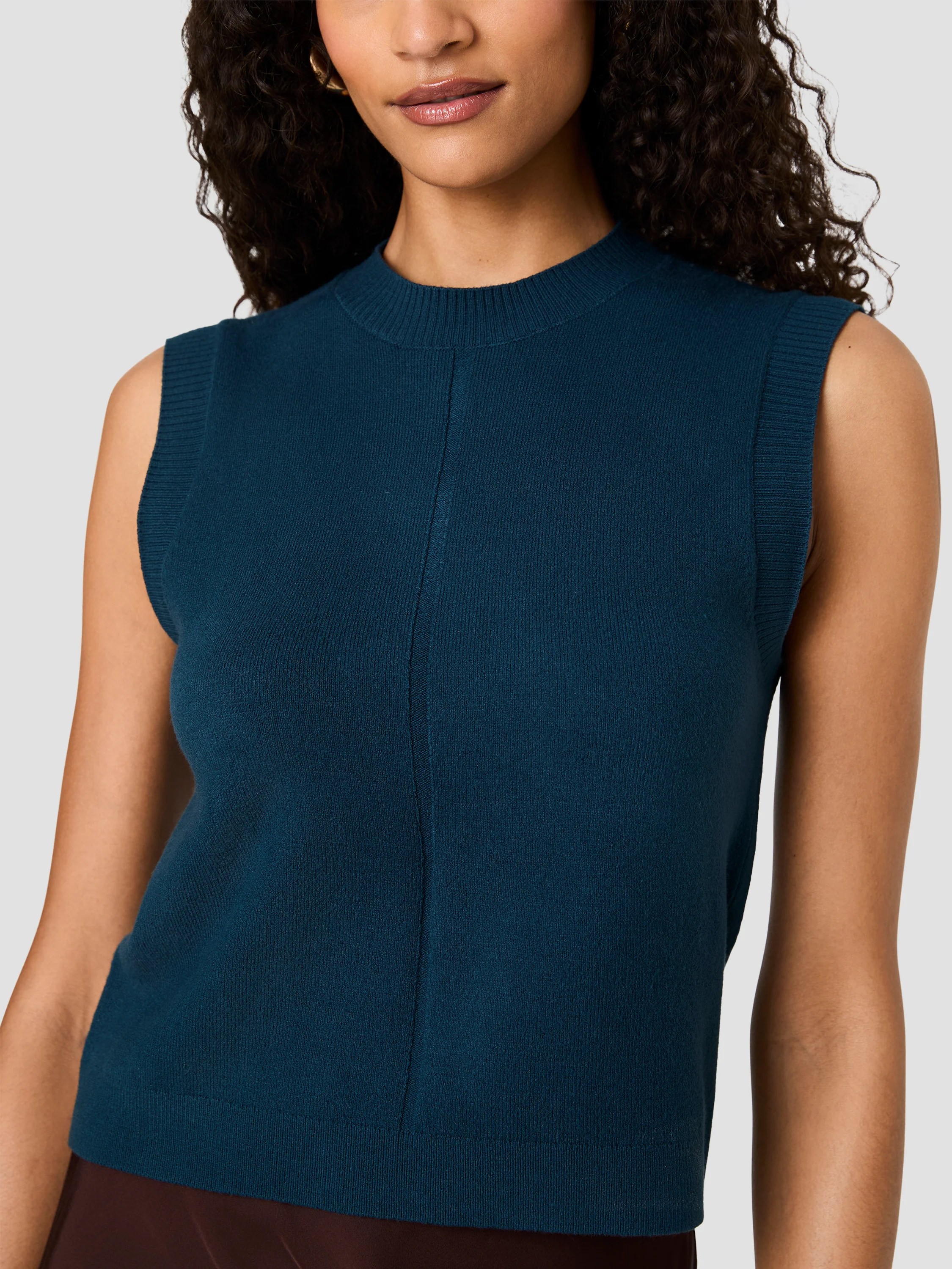 BABYSOFT VERTICAL TICK CREW NECK SLEEVELESS TOP - Image 3