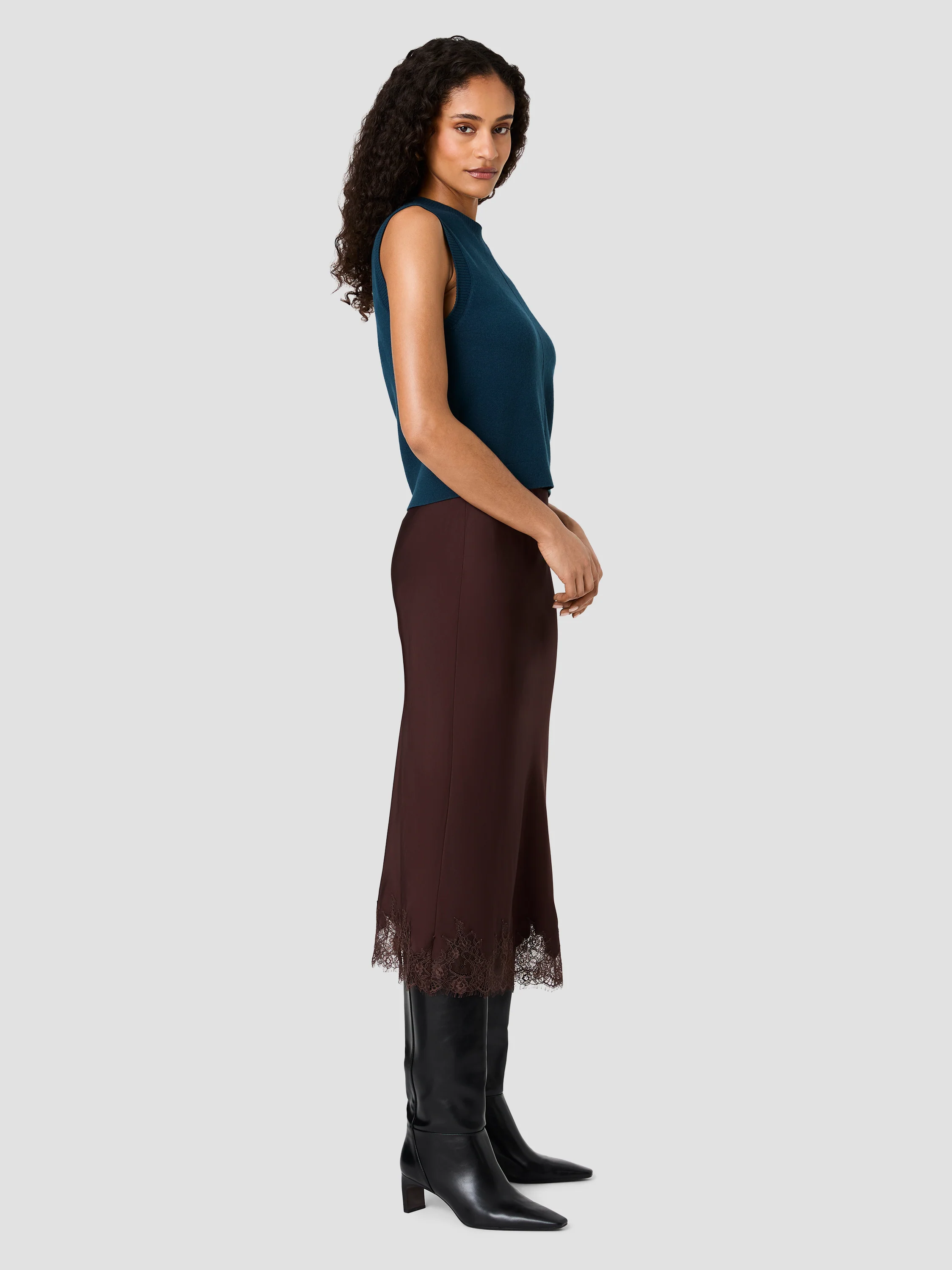 BABYSOFT VERTICAL TICK CREW NECK SLEEVELESS TOP - Image 4