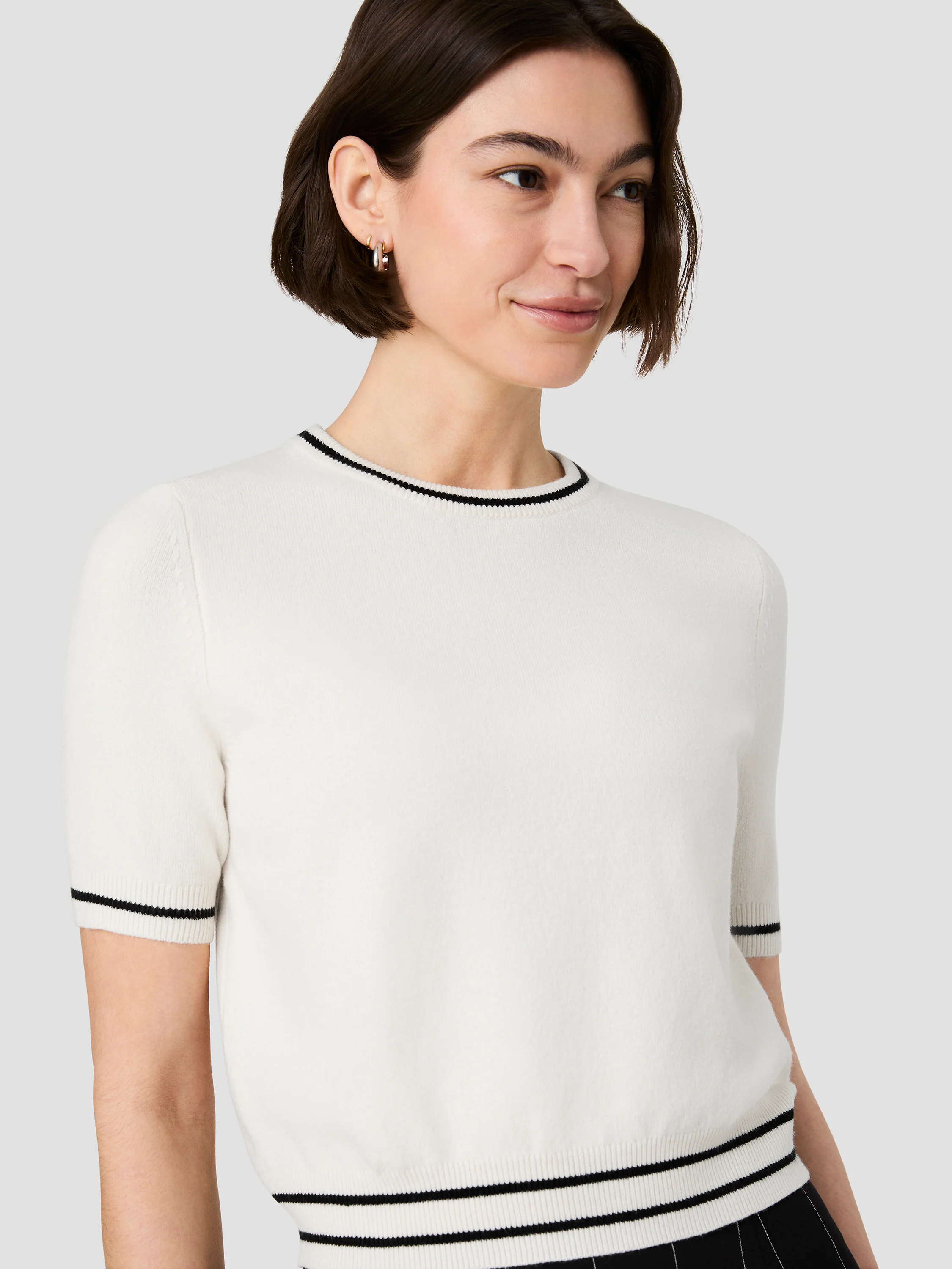 BABYSOFT SHORT SLEEVE RIB STRIPE TOP - Image 3