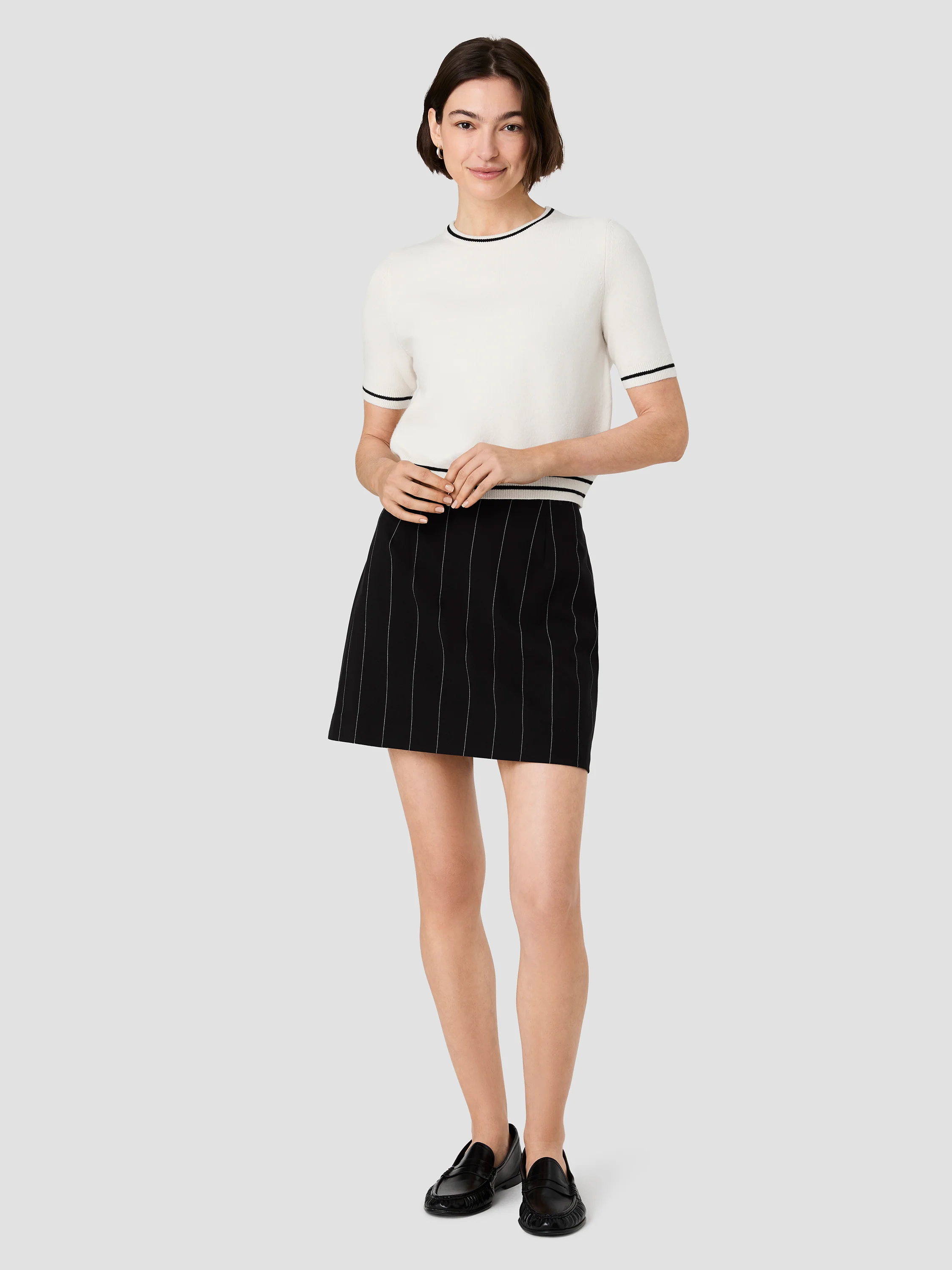 BABYSOFT SHORT SLEEVE RIB STRIPE TOP - Image 6