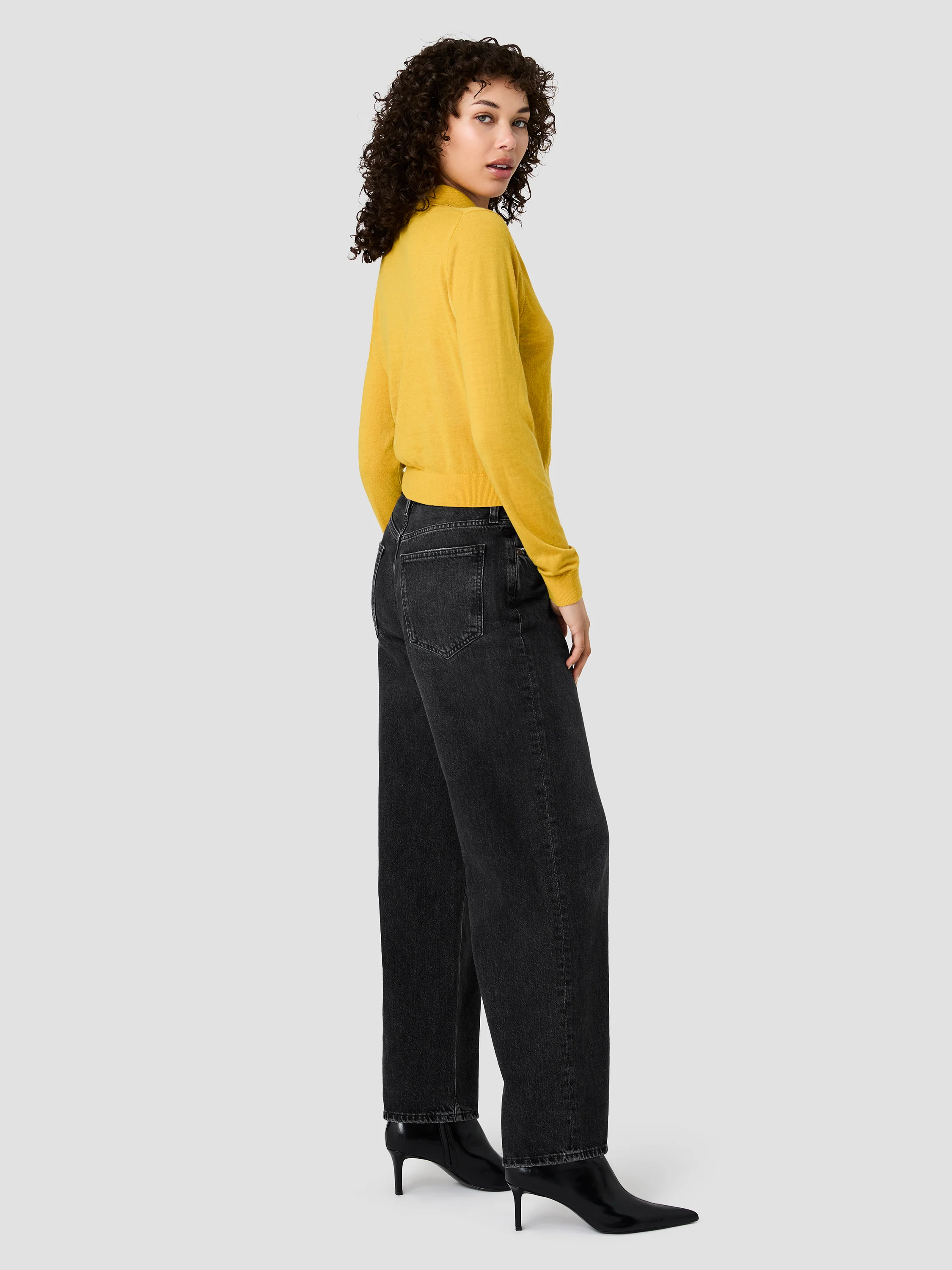 NOLA FINE KNIT LONG SLEEVE POLO TOP - Image 5