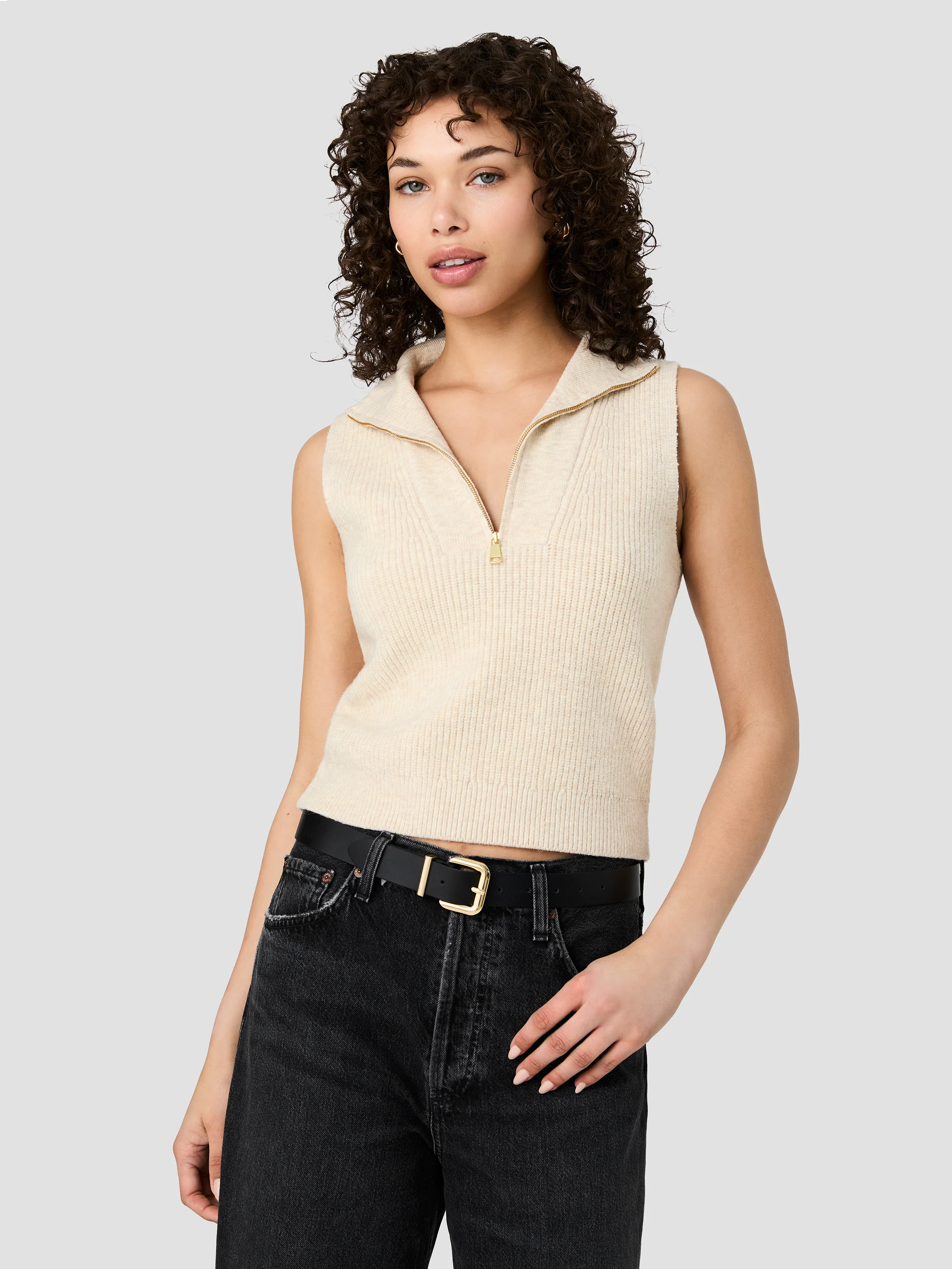 MARLEY KNIT HALF ZIP VEST - Image 2
