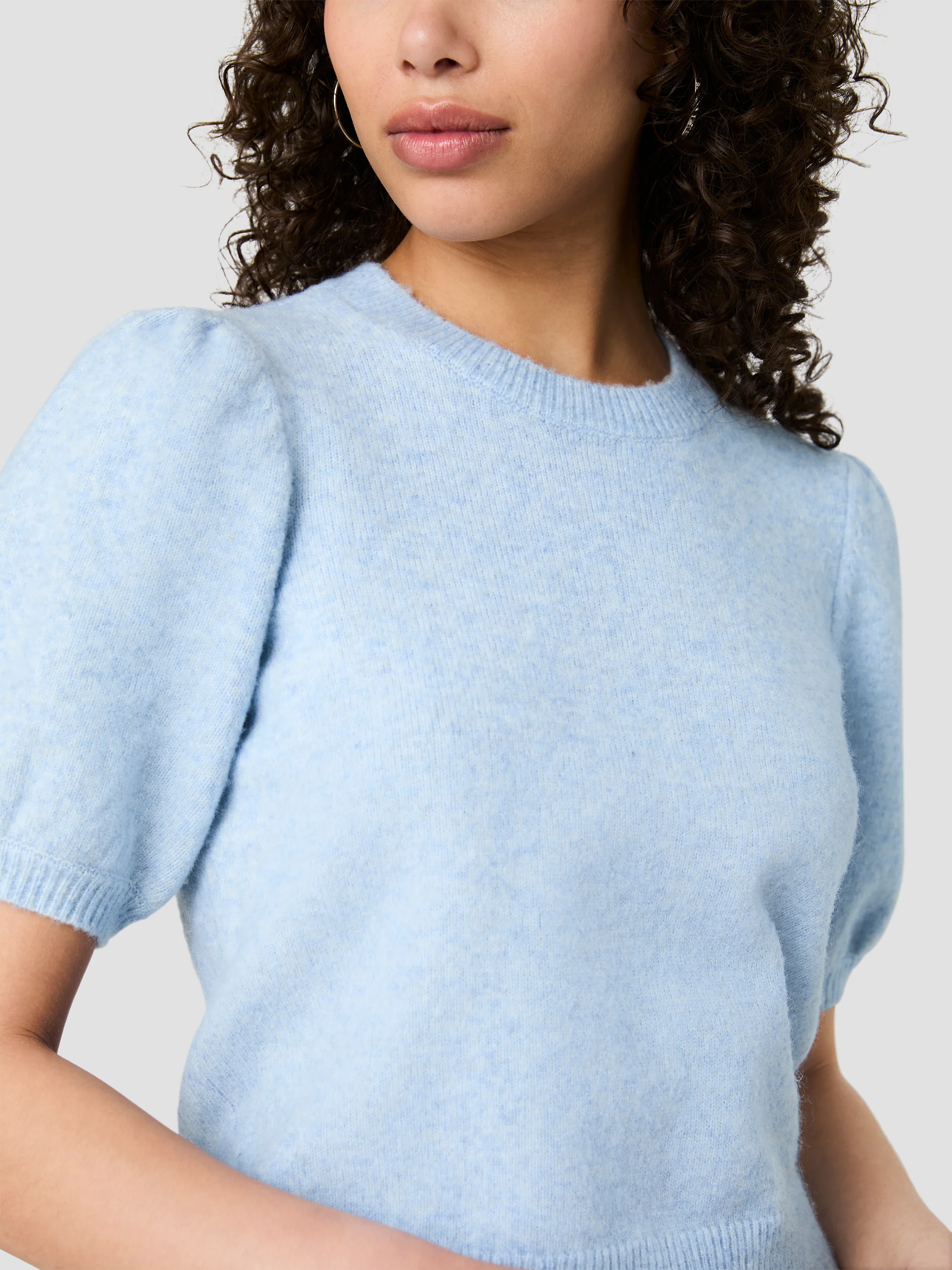YULIA KNIT PUFF SLEEVE TOP - Image 4